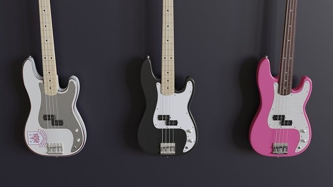 Bass Guitar - Fender Precision Bass 3D model
