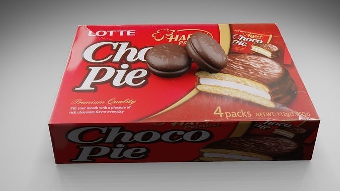 Choco Pie 3D model 3