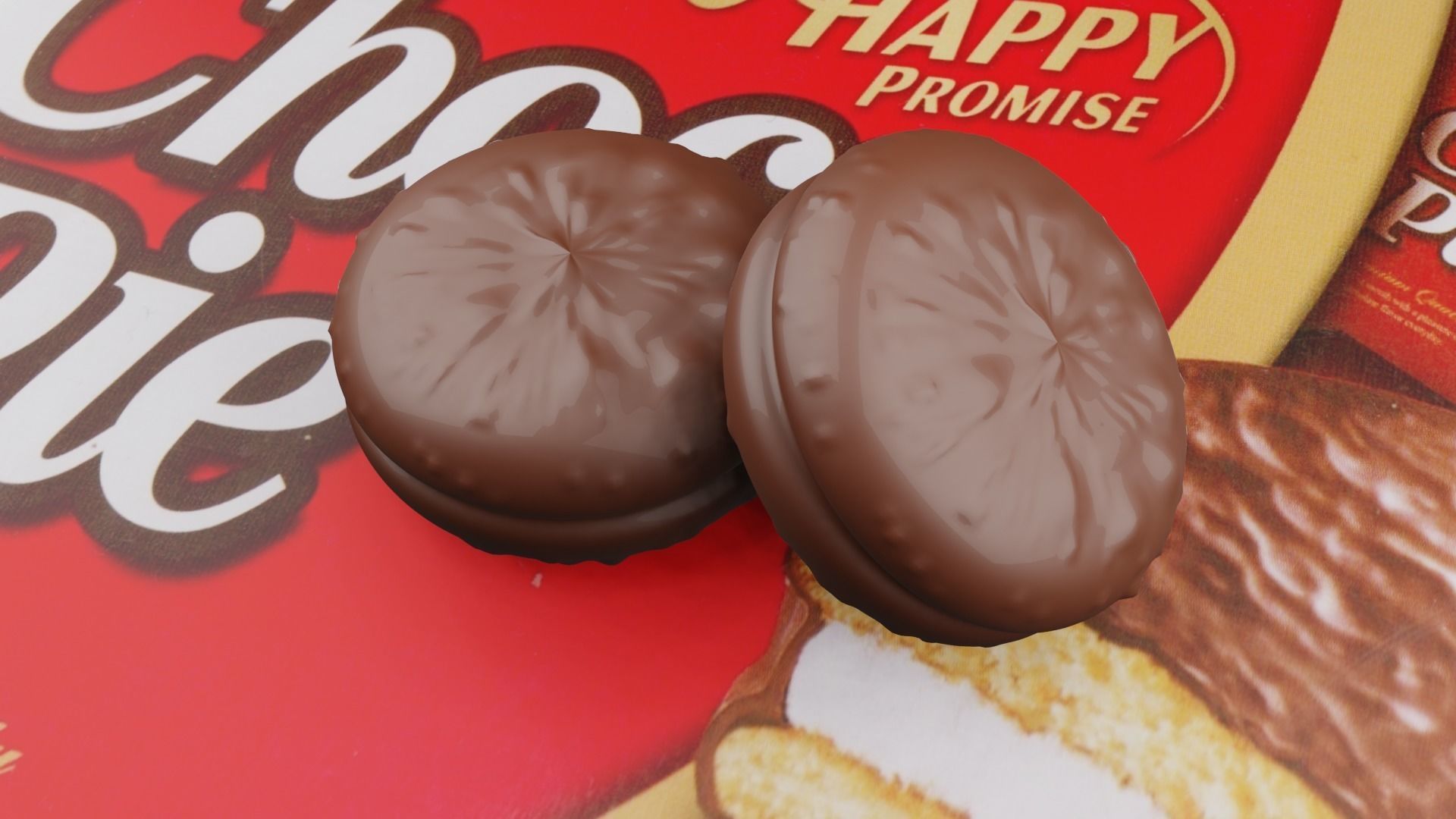 Choco Pie 3D model_5