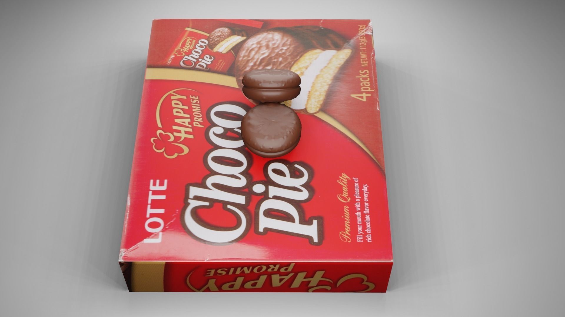 Choco Pie 3D model_3