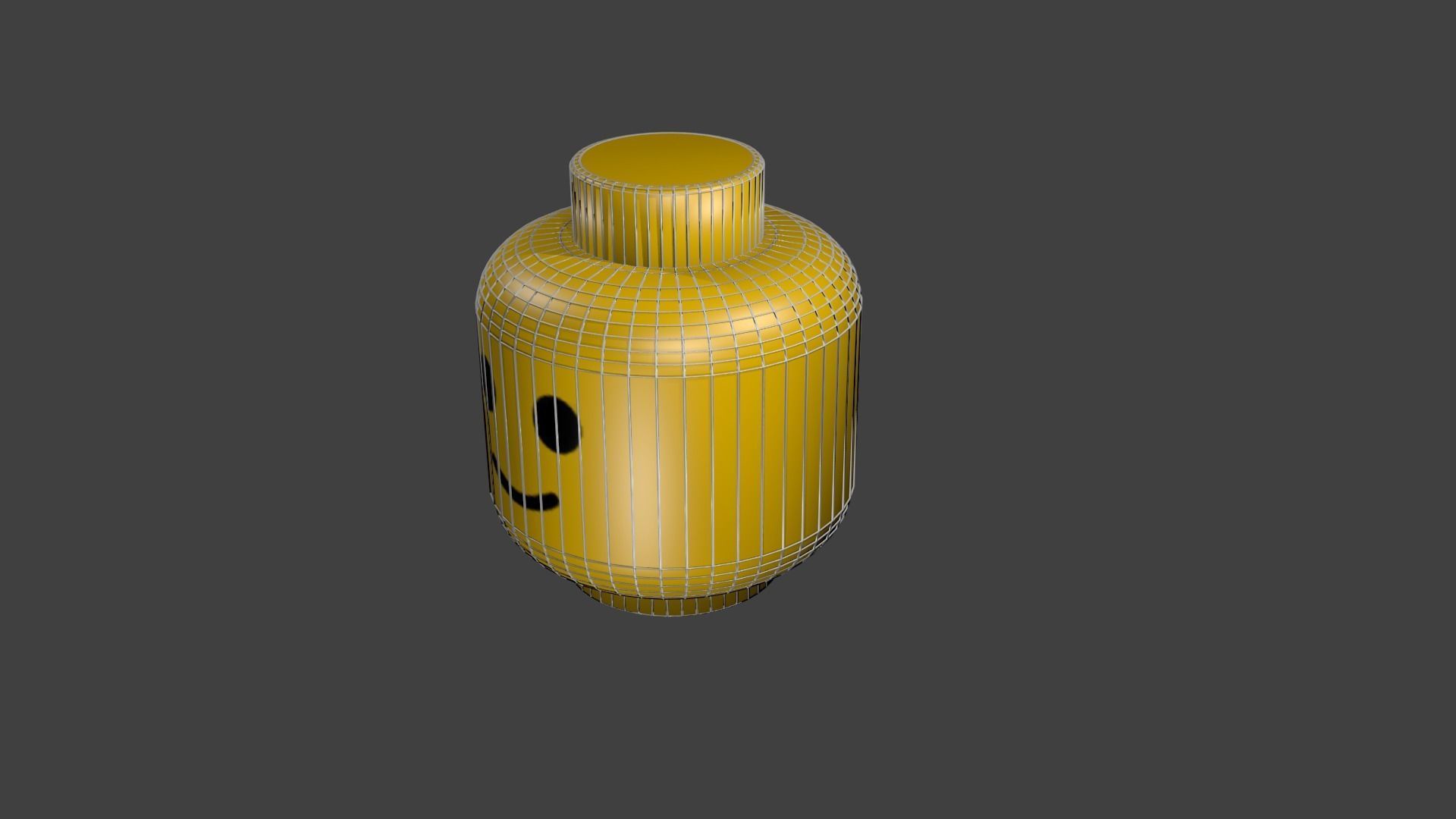 Lego head 3D model_5