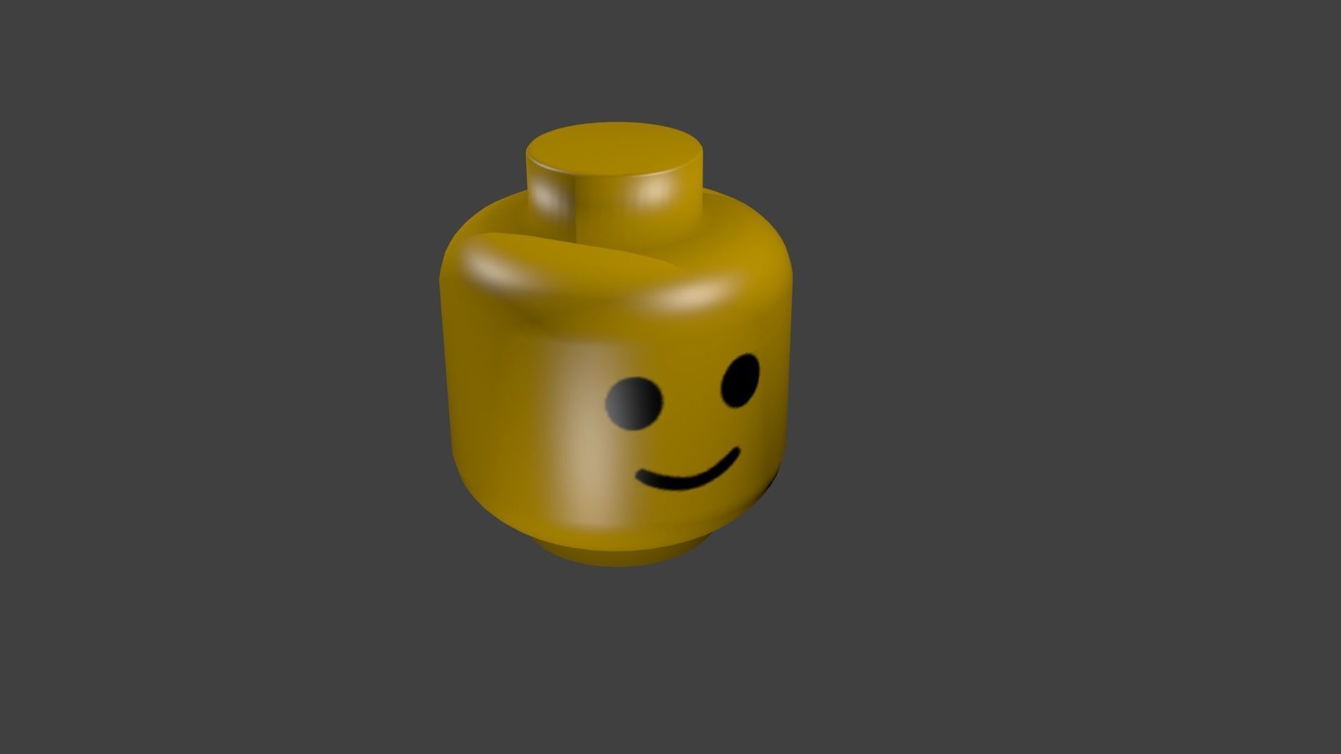 Lego head 3D model_1