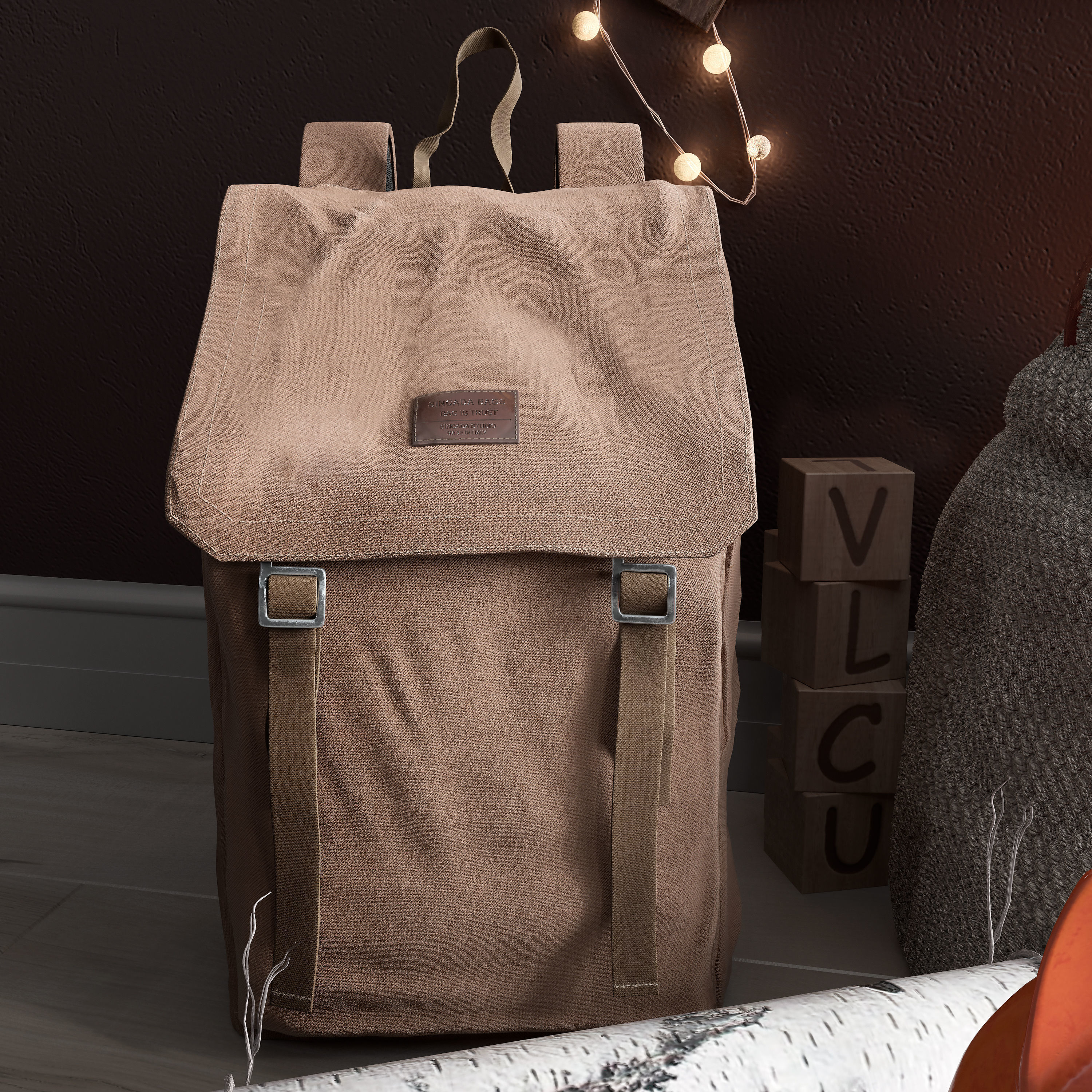  A large teen room set of decor in scout style 3D model_6