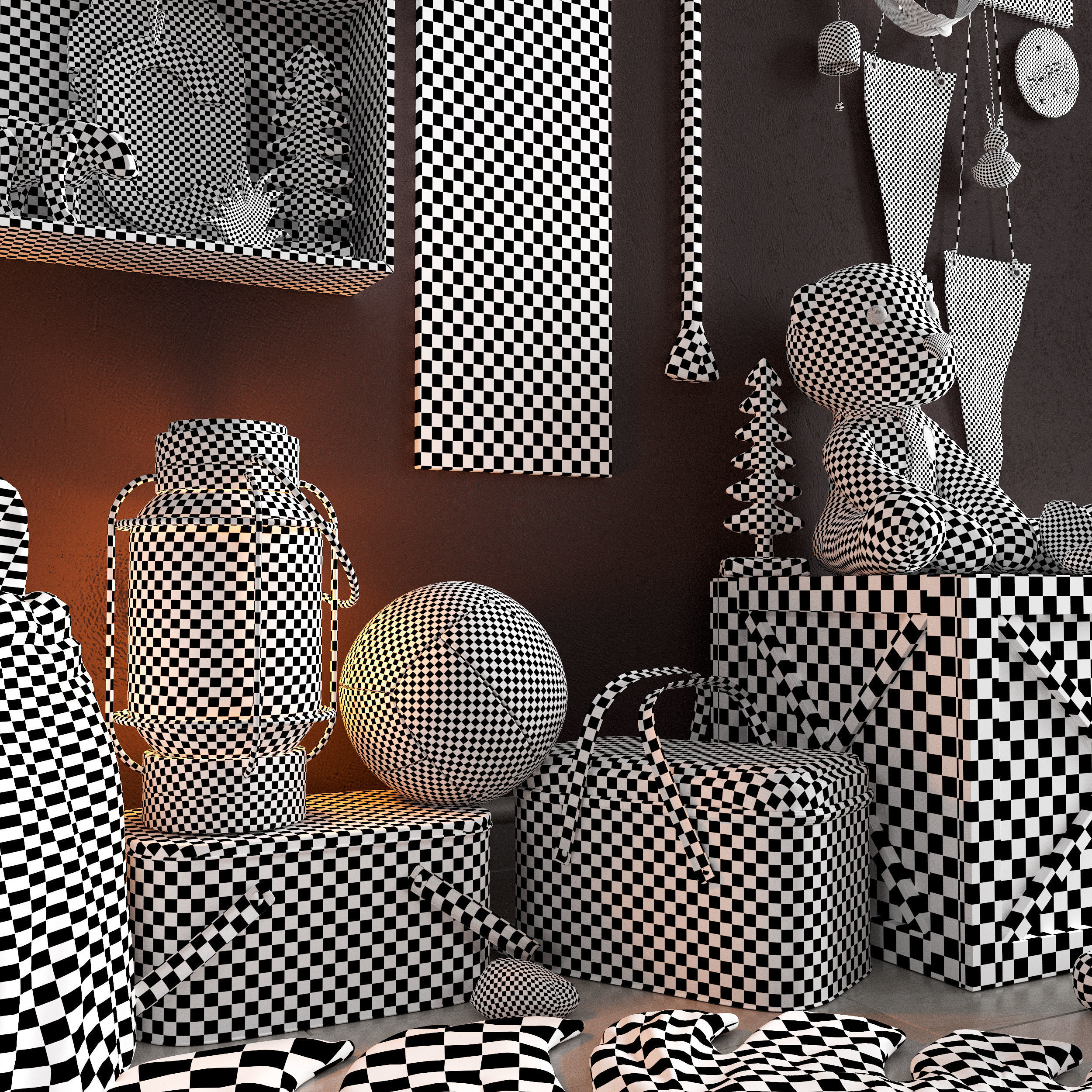  A large teen room set of decor in scout style 3D model_20