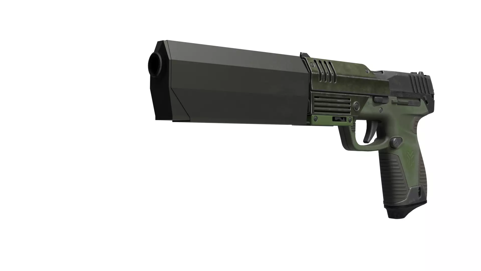 Suppresor gun Free 3D model_0