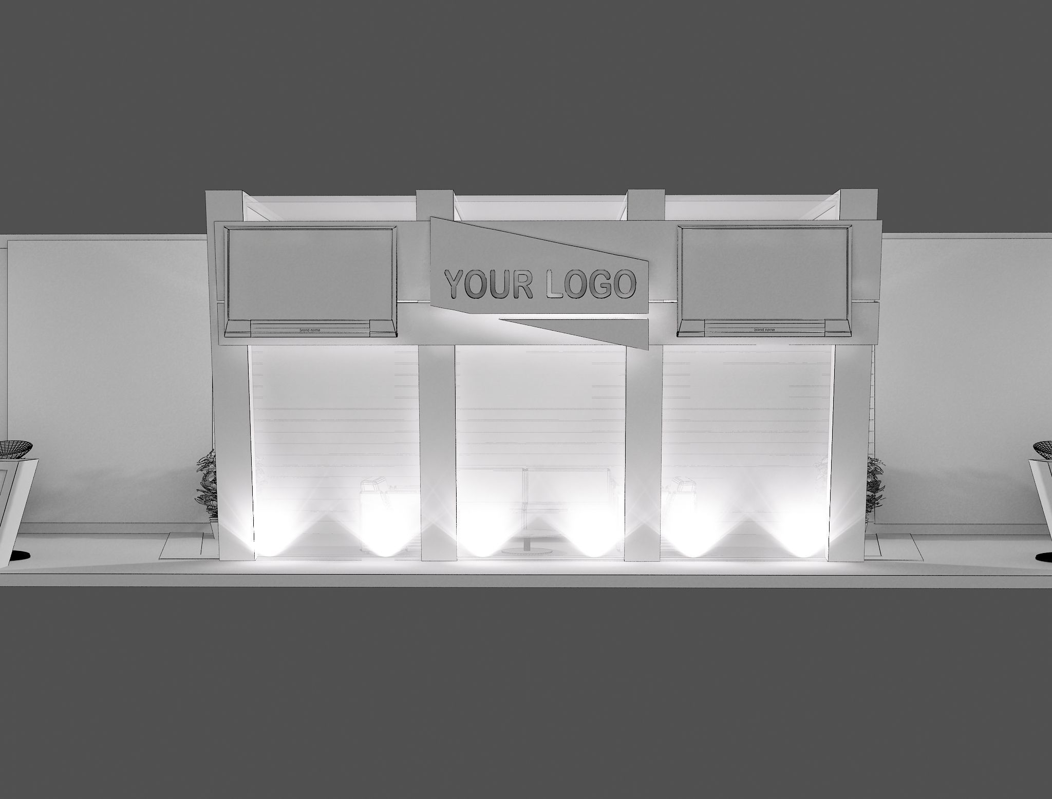  Booth Exhibition Stand a431a 3D model_7