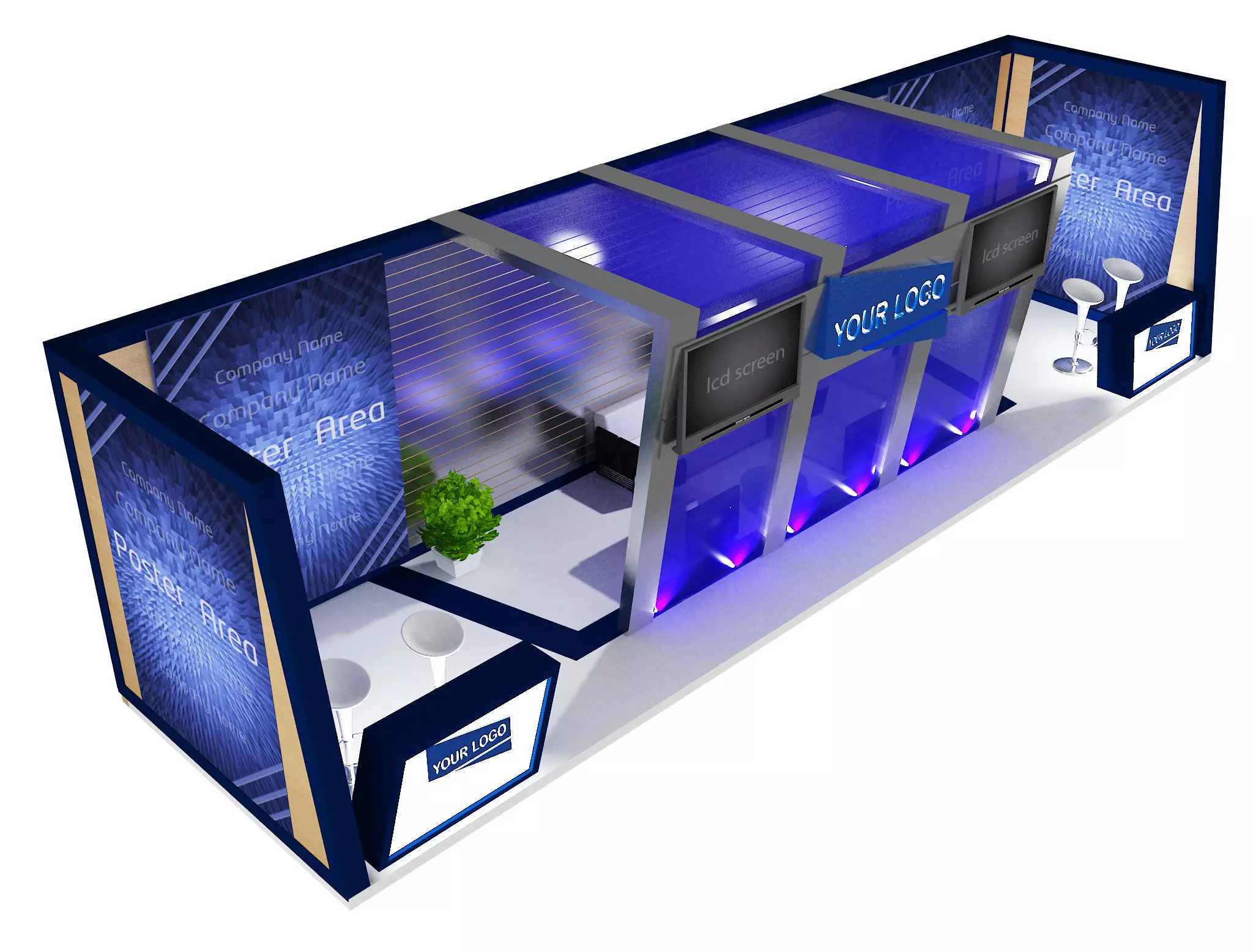 Booth Exhibition Stand a431a 3D model_0