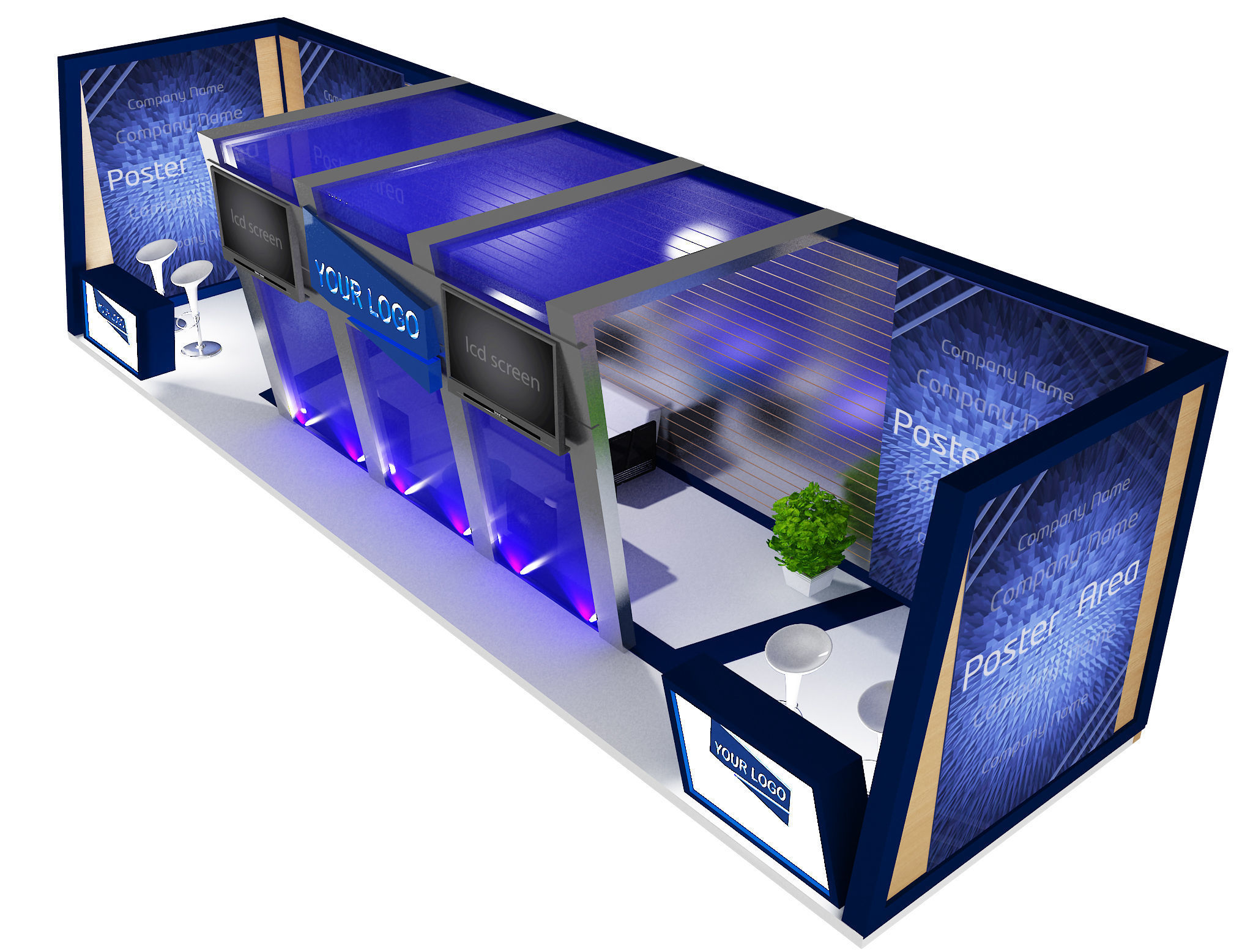  Booth Exhibition Stand a431a 3D model_10