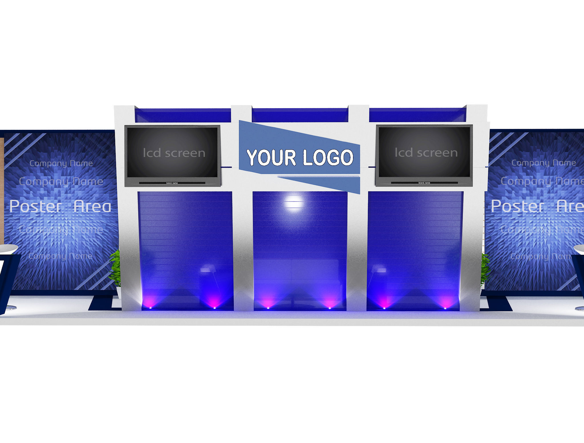  Booth Exhibition Stand a431a 3D model_6