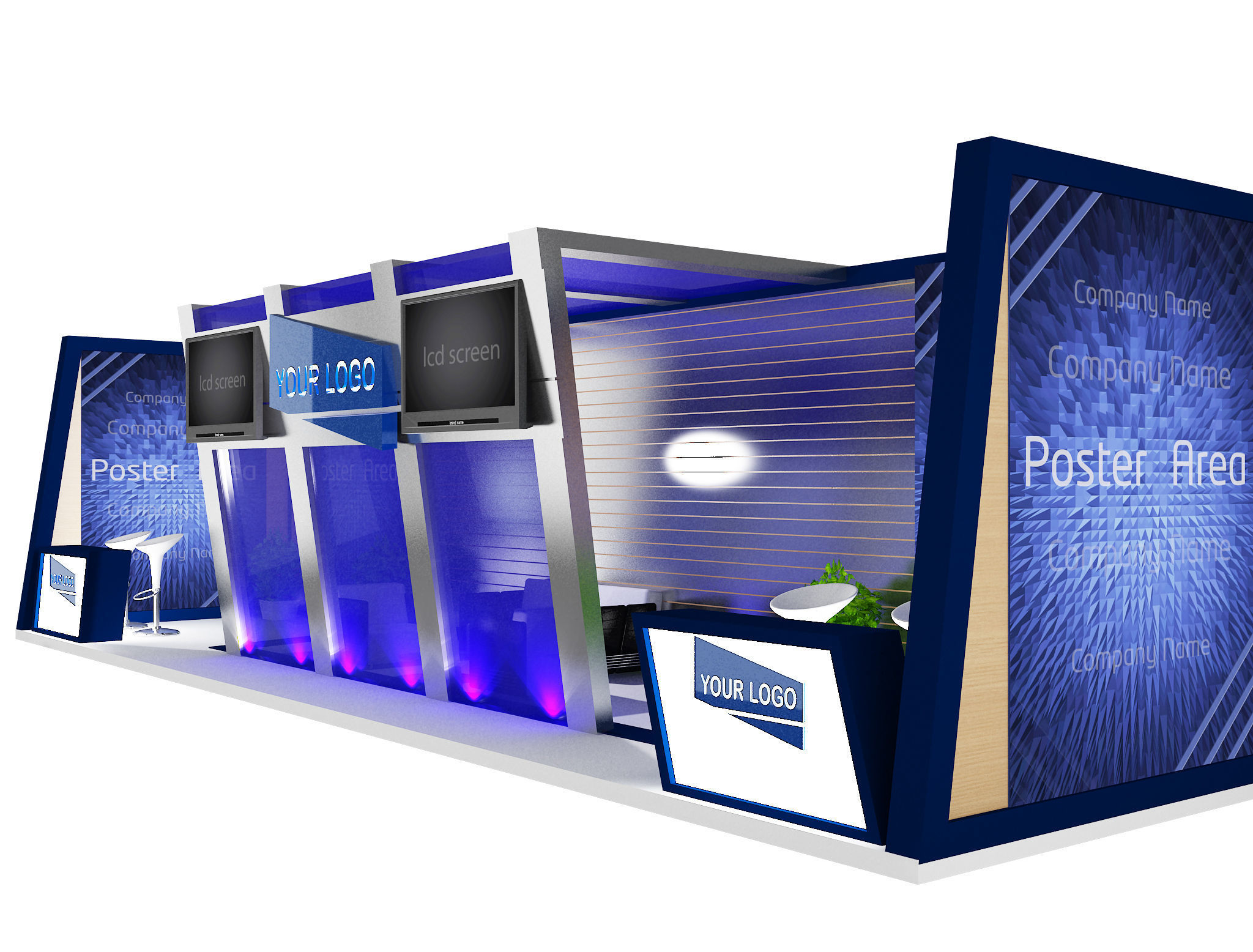  Booth Exhibition Stand a431a 3D model_12