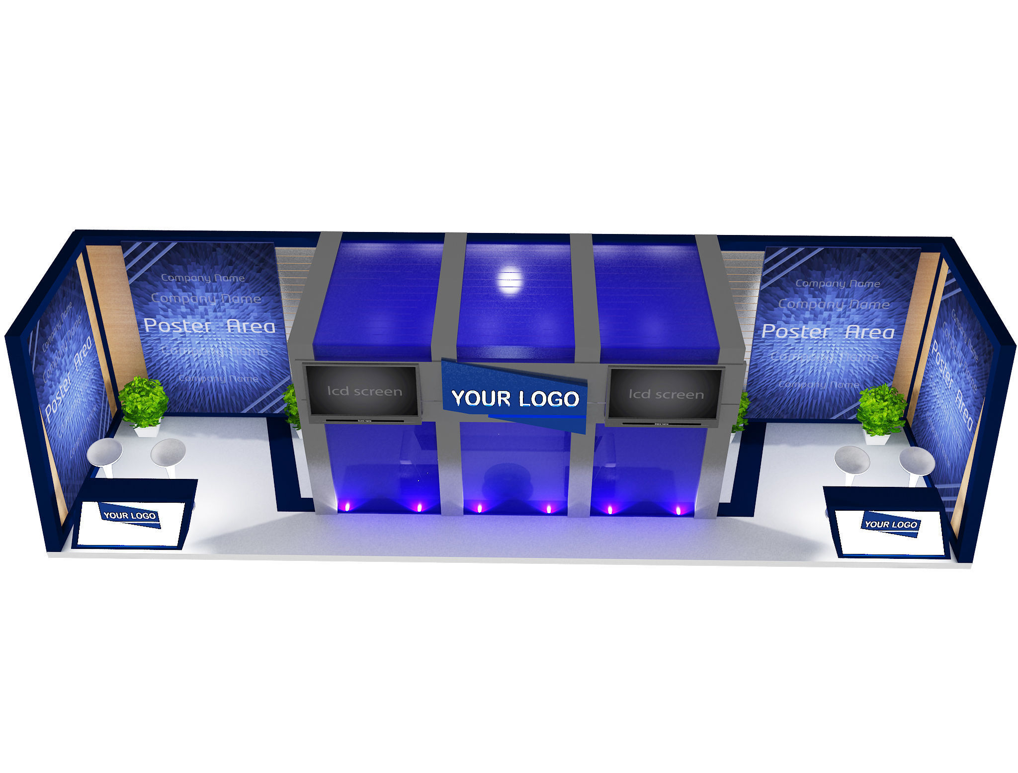  Booth Exhibition Stand a431a 3D model_2