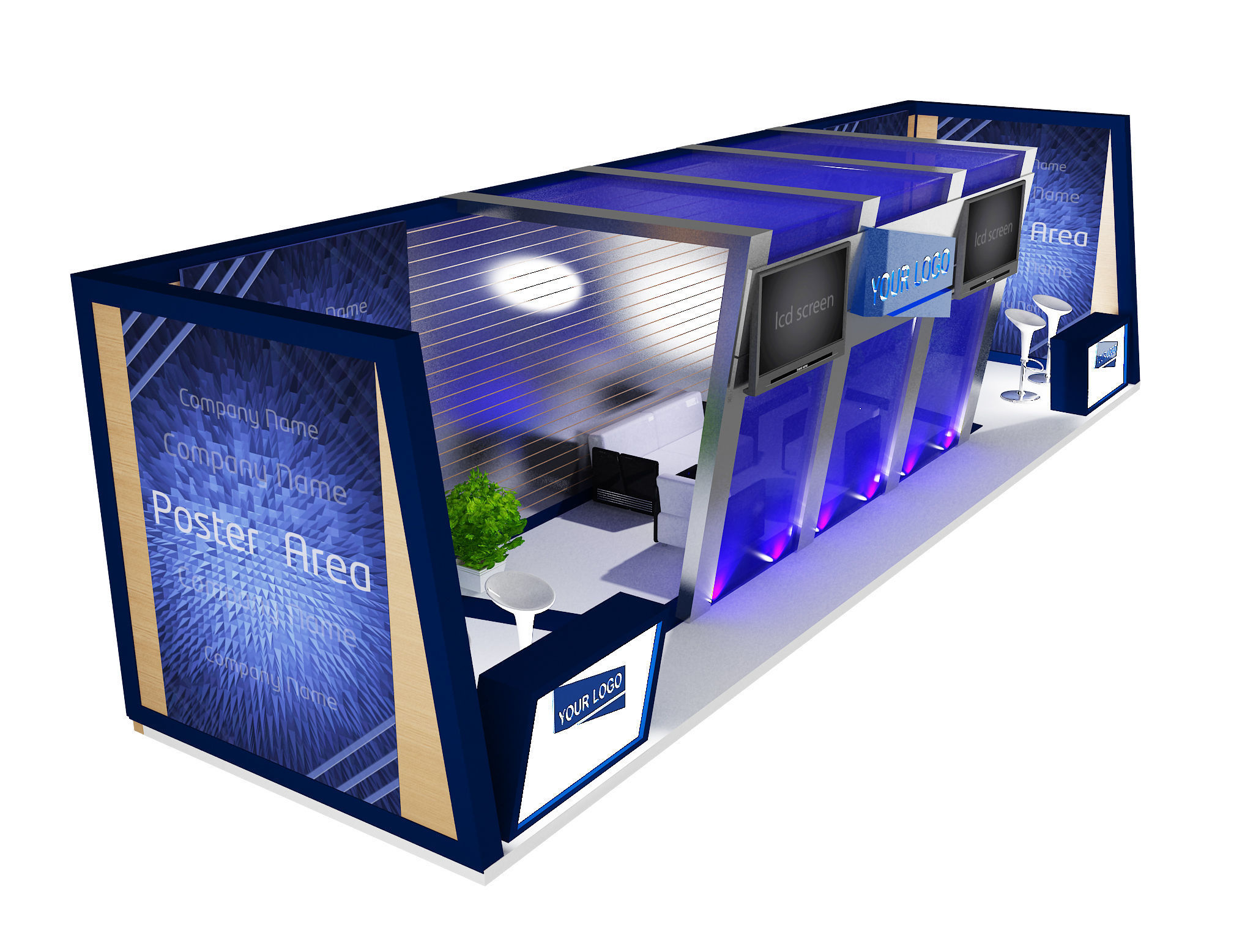  Booth Exhibition Stand a431a 3D model_8