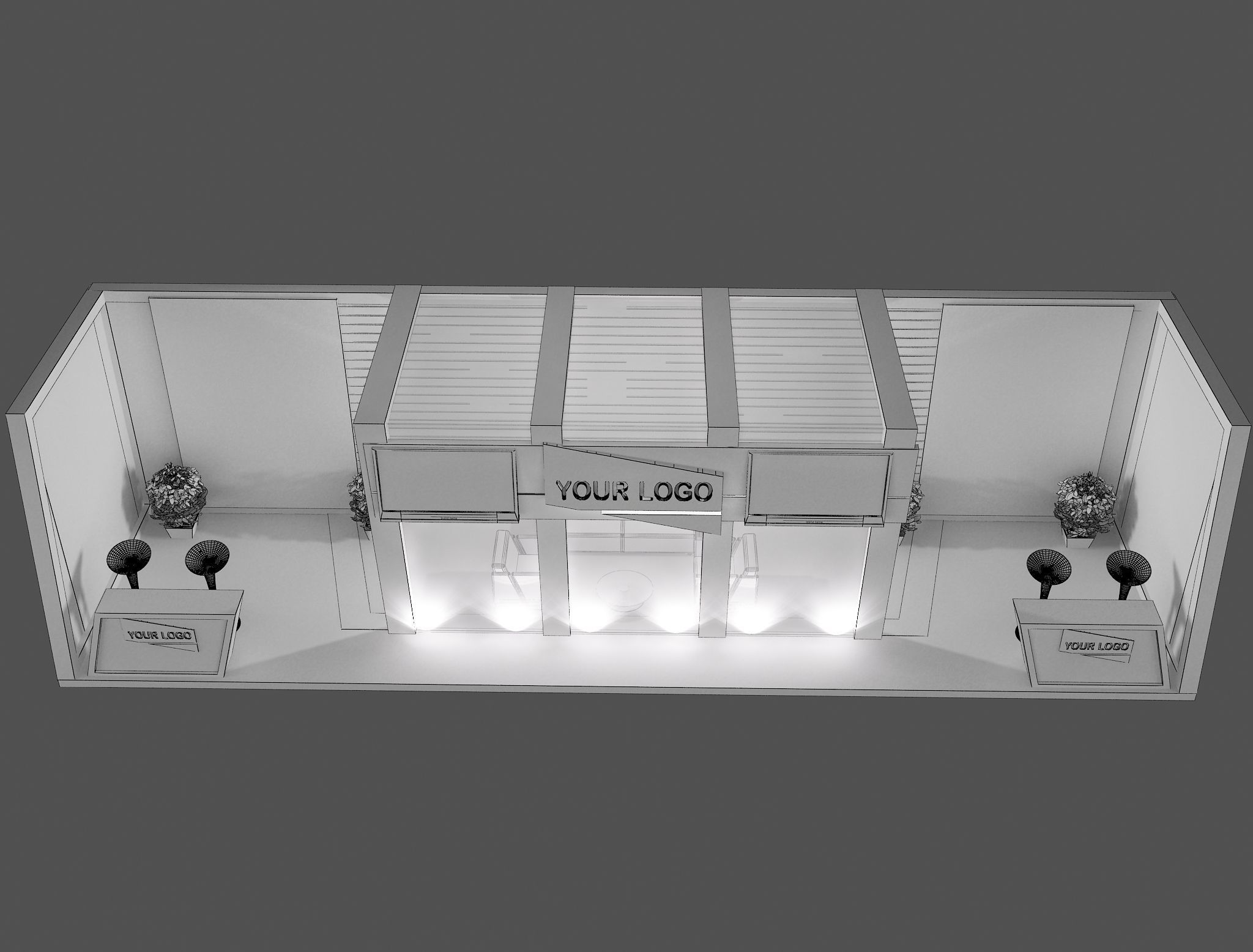  Booth Exhibition Stand a431a 3D model_3