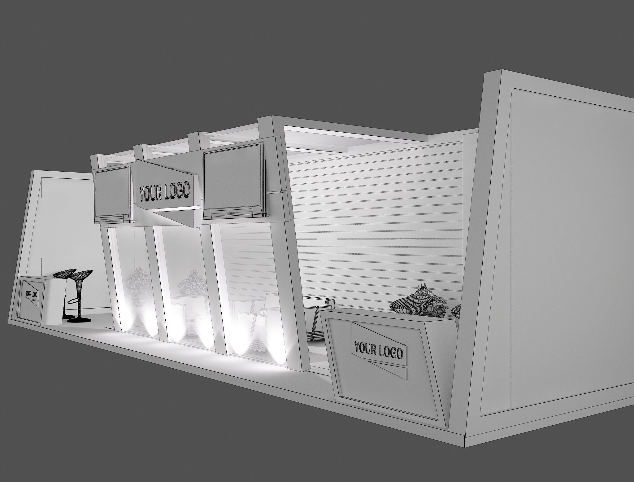  Booth Exhibition Stand a431a 3D model_13