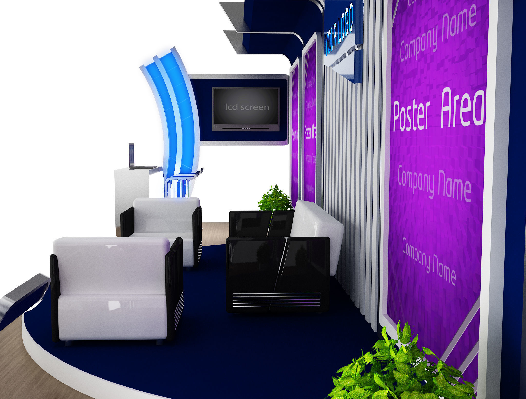 Booth Exhibition Stand a431b 3D model_14