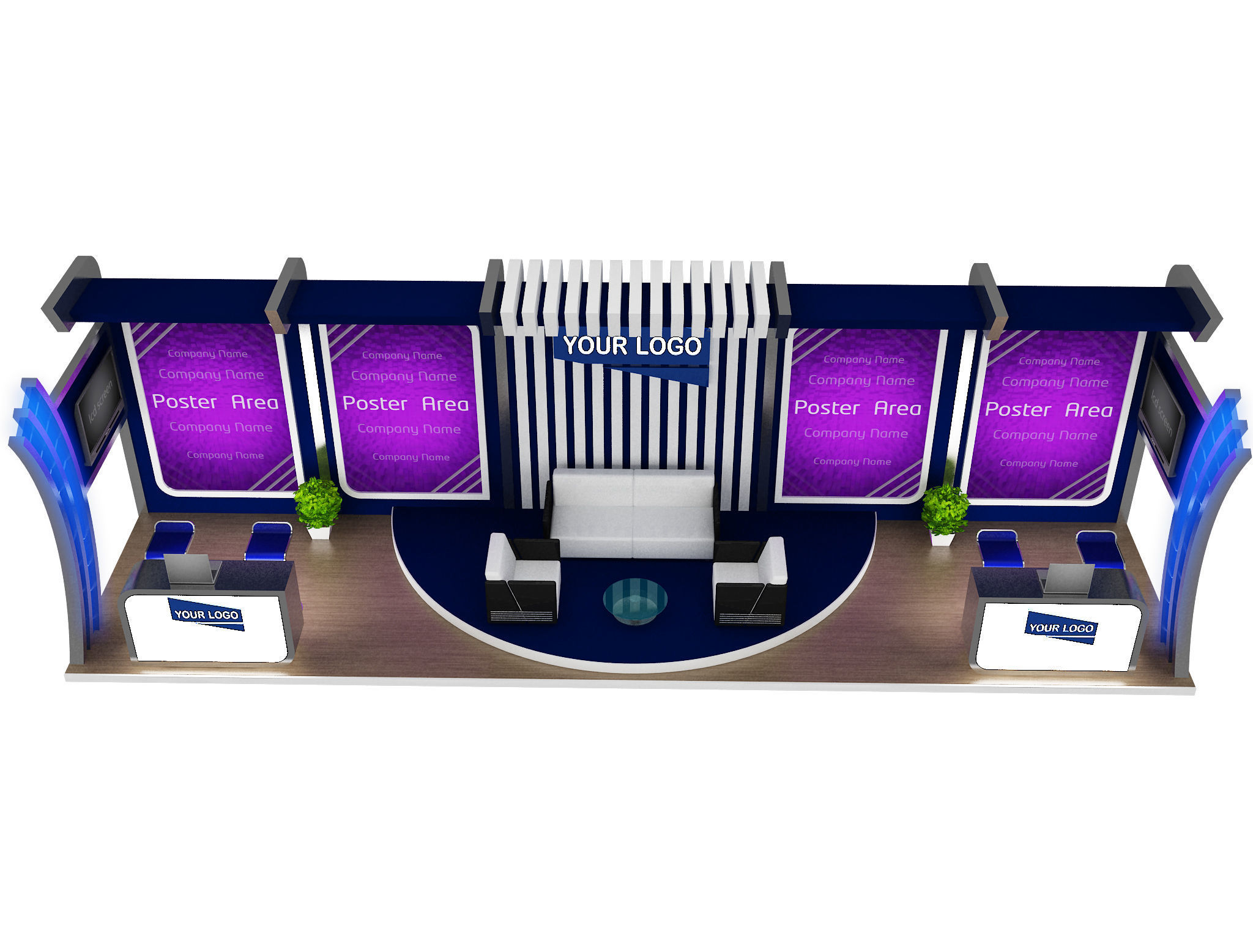 Booth Exhibition Stand a431b 3D model_6