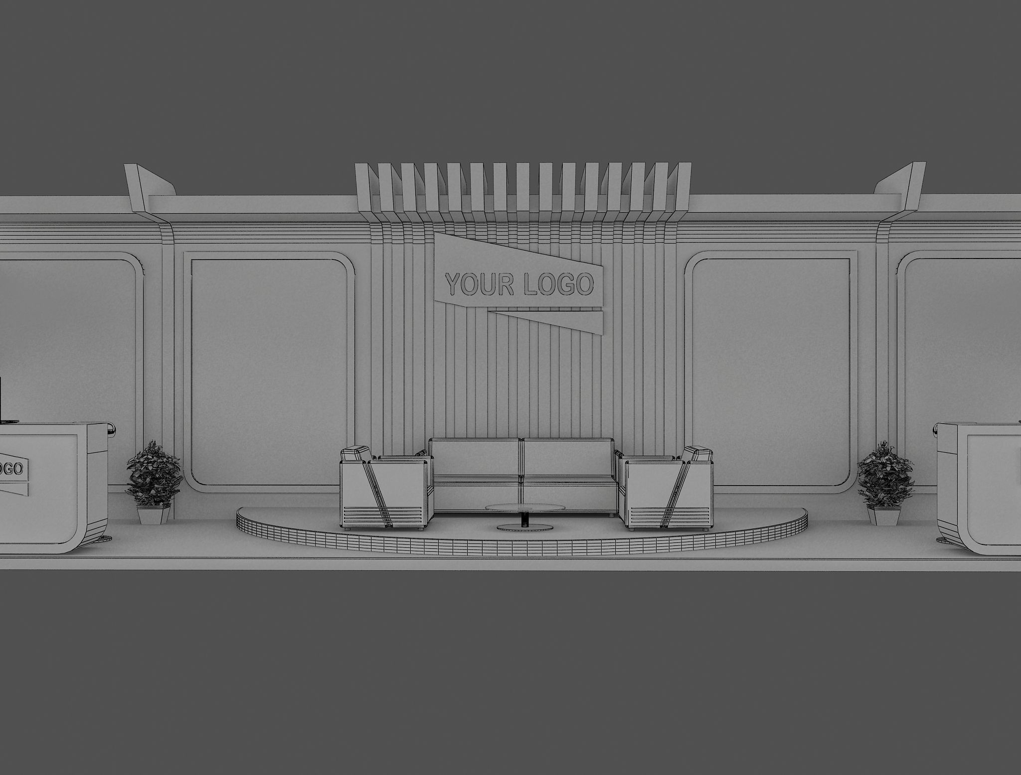 Booth Exhibition Stand a431b 3D model_9