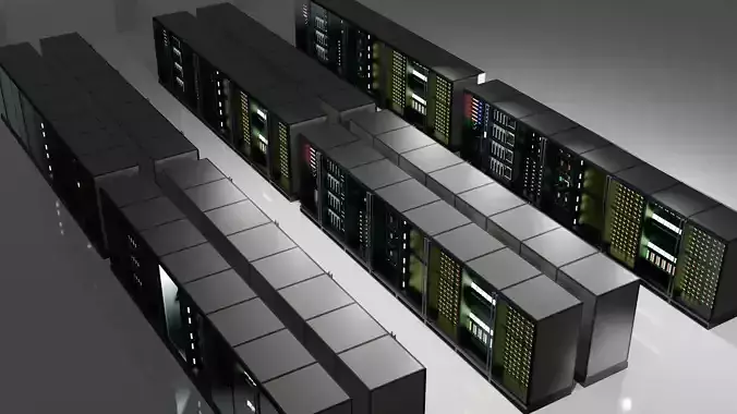 Server rack 3D model