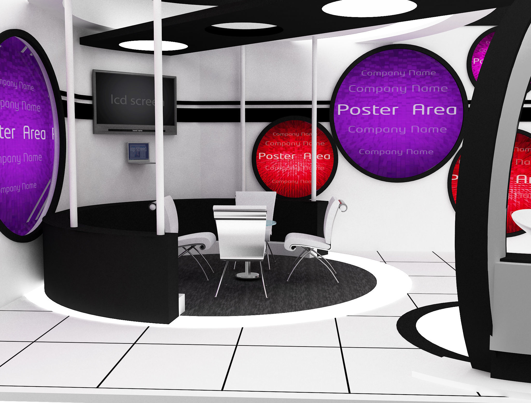  Booth Exhibition Stand a437a 3D model_8
