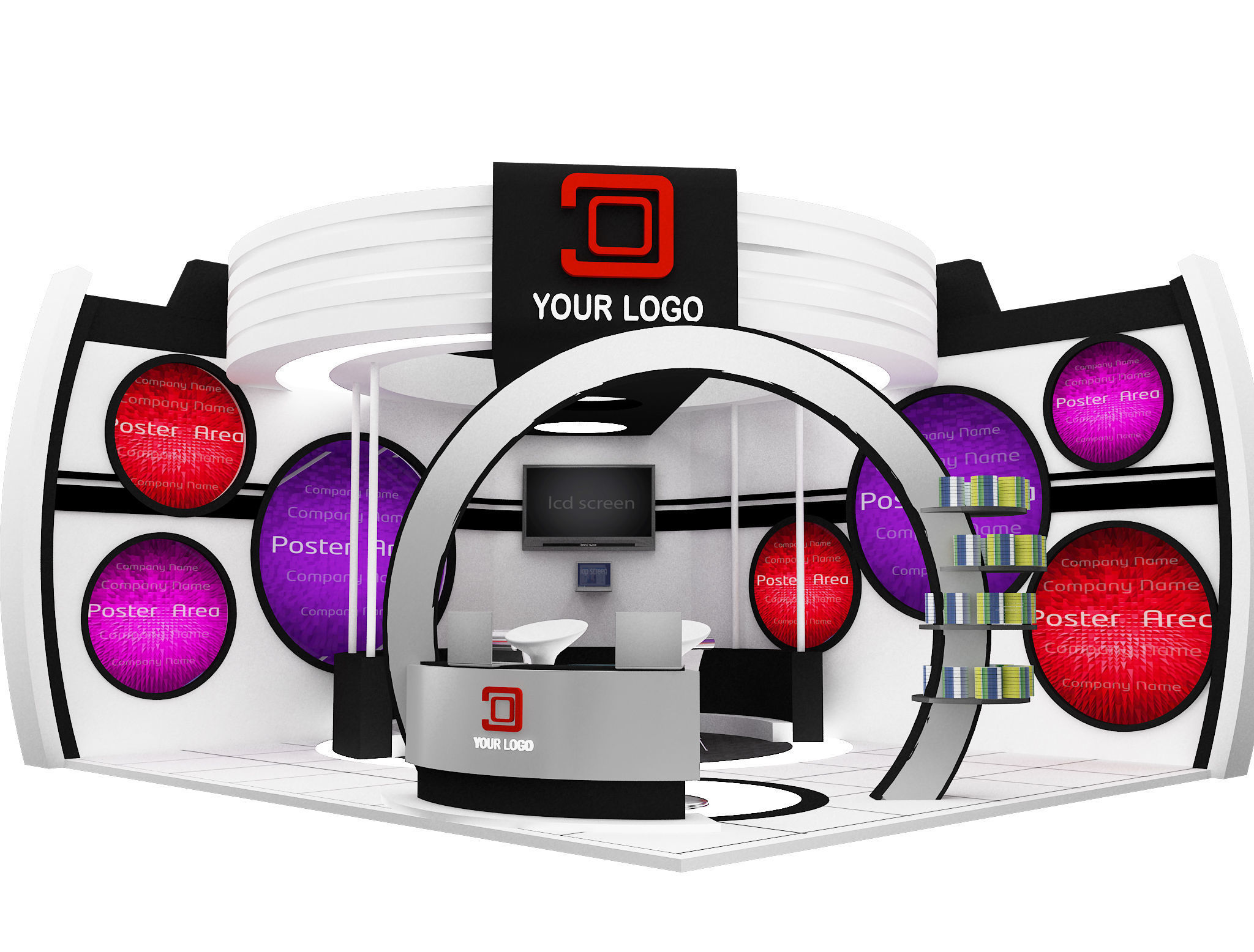  Booth Exhibition Stand a437a 3D model_2