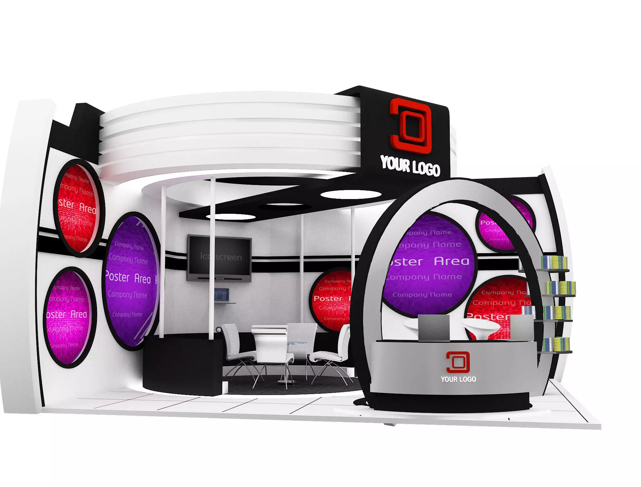  Booth Exhibition Stand a437a 3D model_0