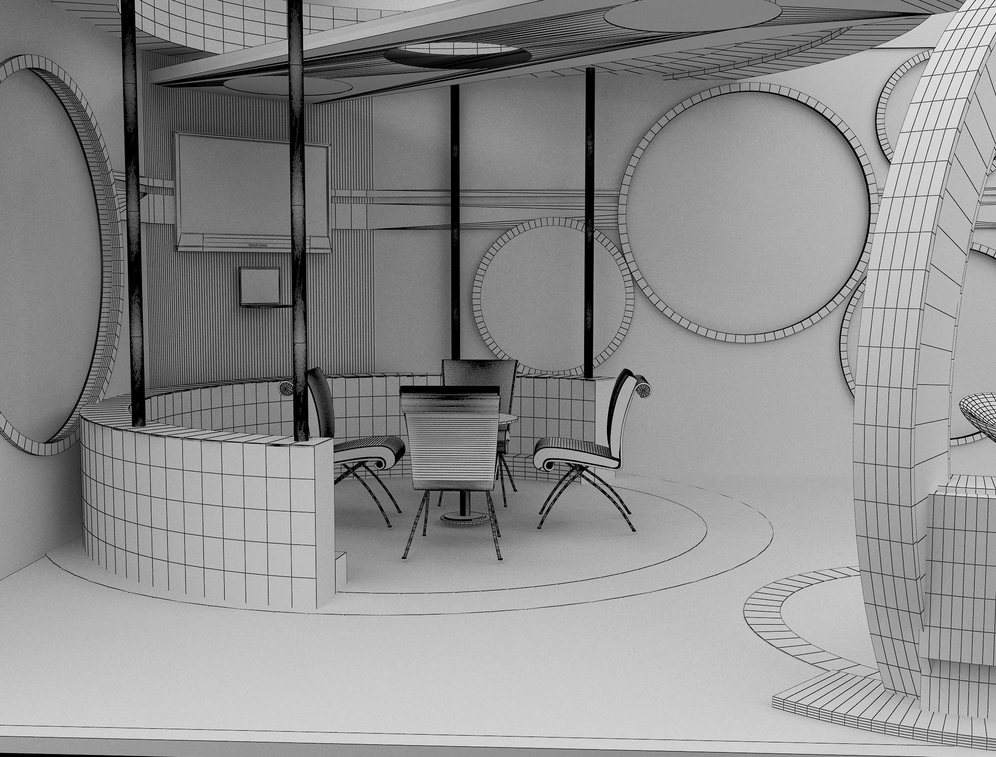  Booth Exhibition Stand a437a 3D model_9