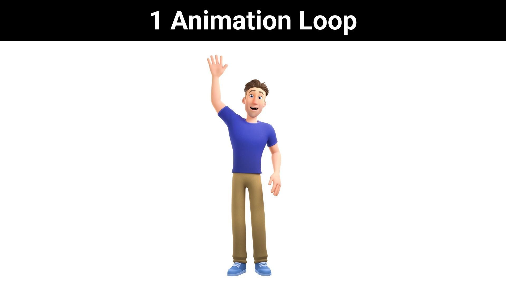 Man Cartoon Character Rigged in Blender Low-poly 3D model_9