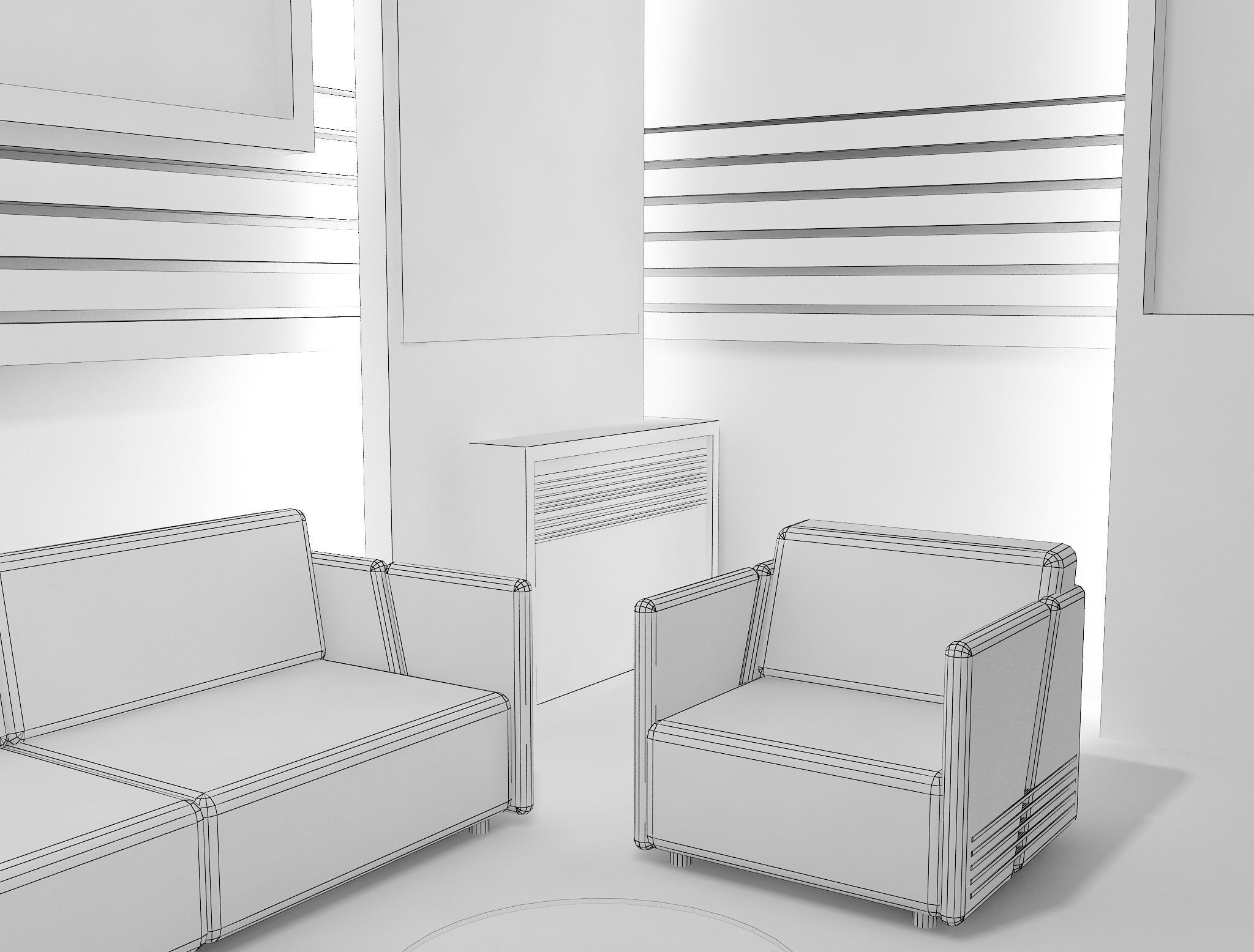 Booth Exhibition Stand a438 3D model_13