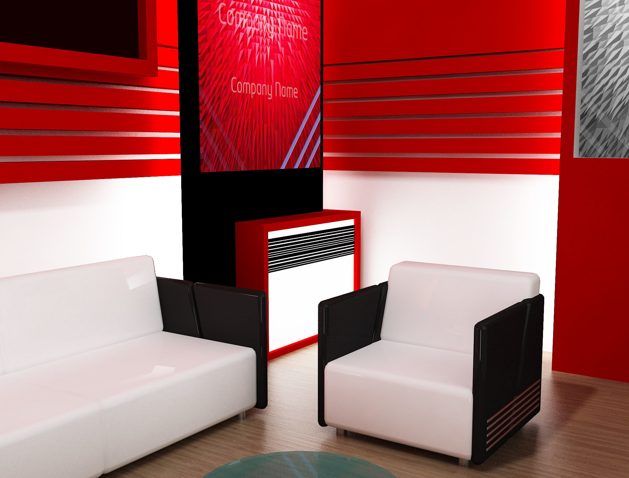 Booth Exhibition Stand a438 3D model_12