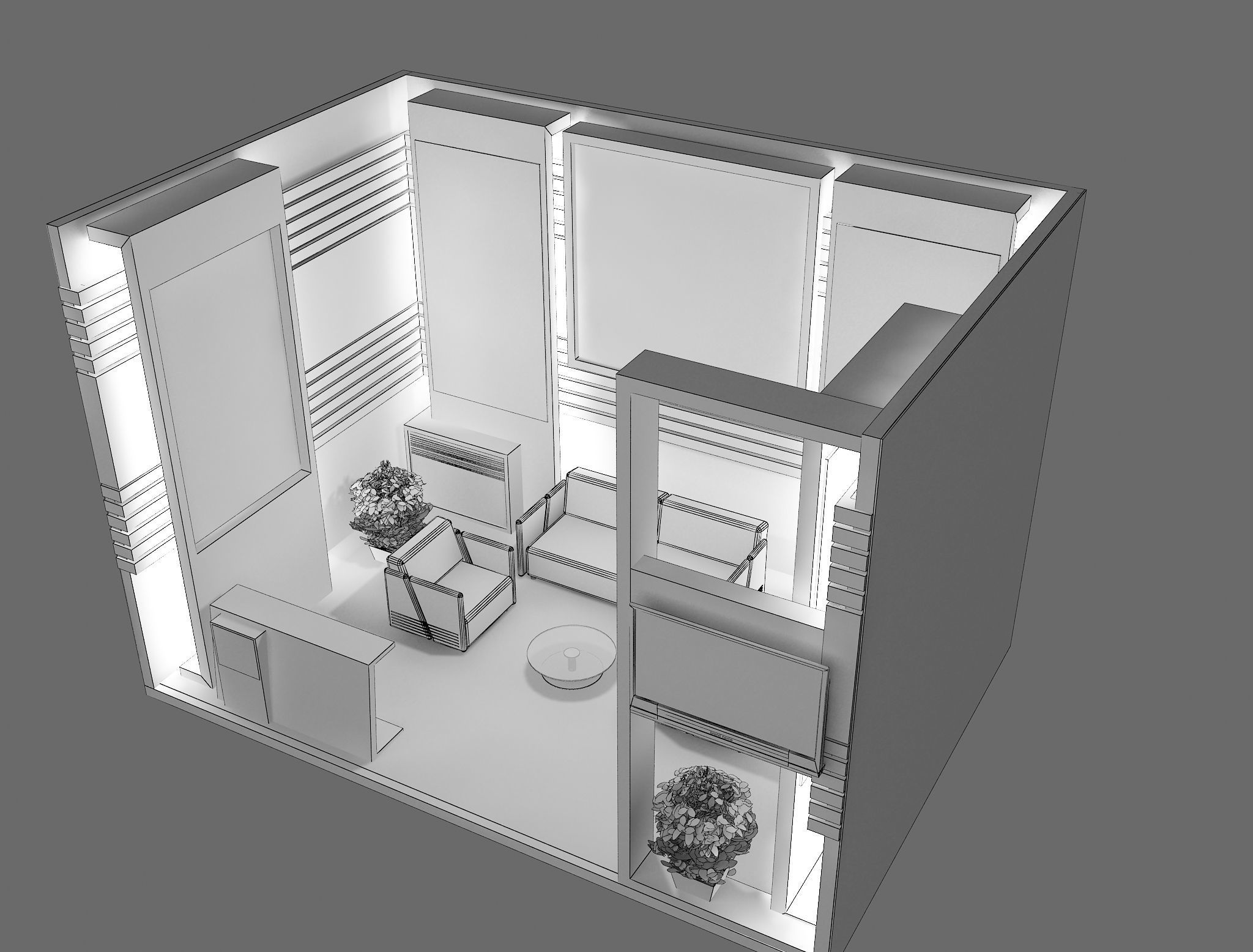 Booth Exhibition Stand a438 3D model_3