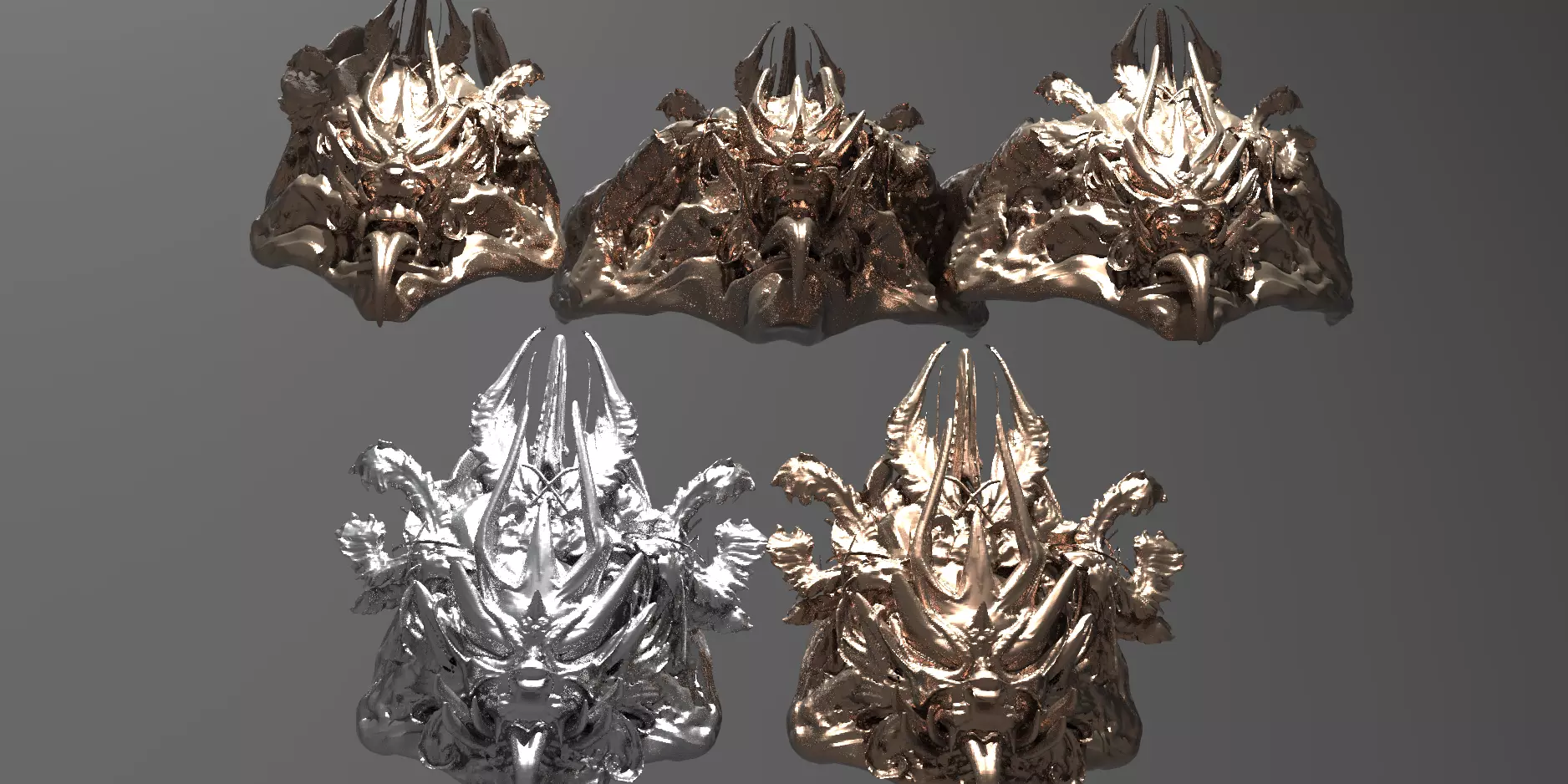 Dragon lineage Belt mask design 4 designs  3D model_0