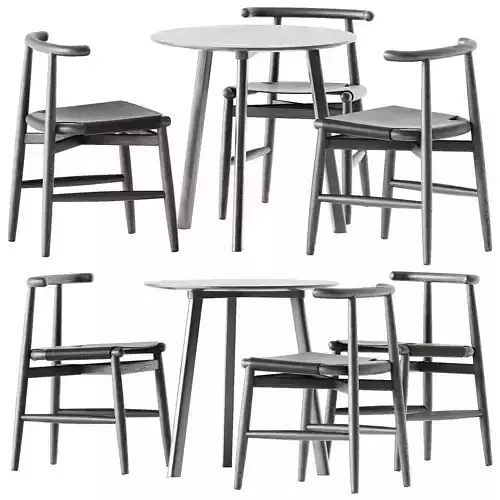 Hay CPH Deux 220 Round Table and Chair Emilia Kuoio by Meridiani