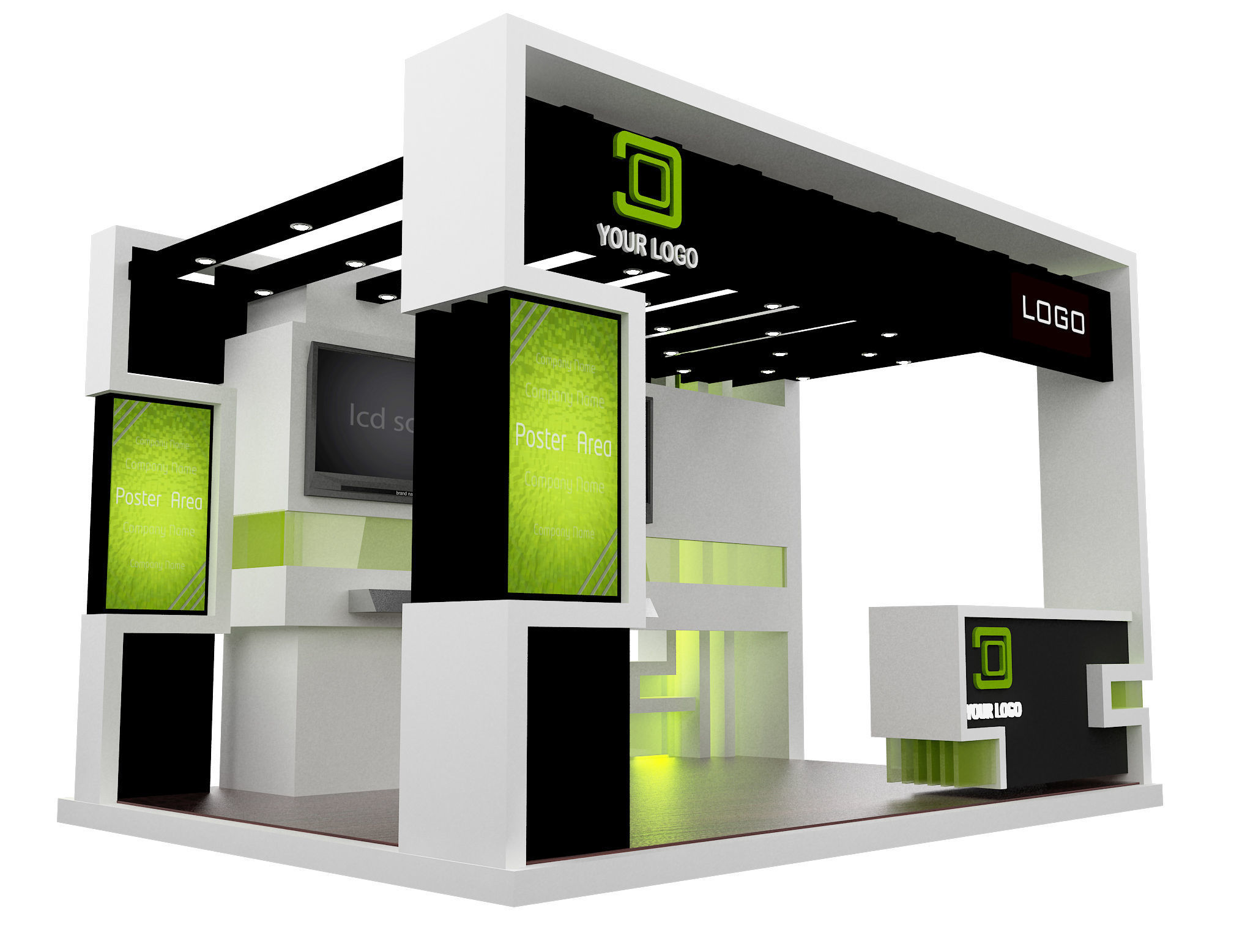 Booth Exhibition Stand a441a 3D model_2