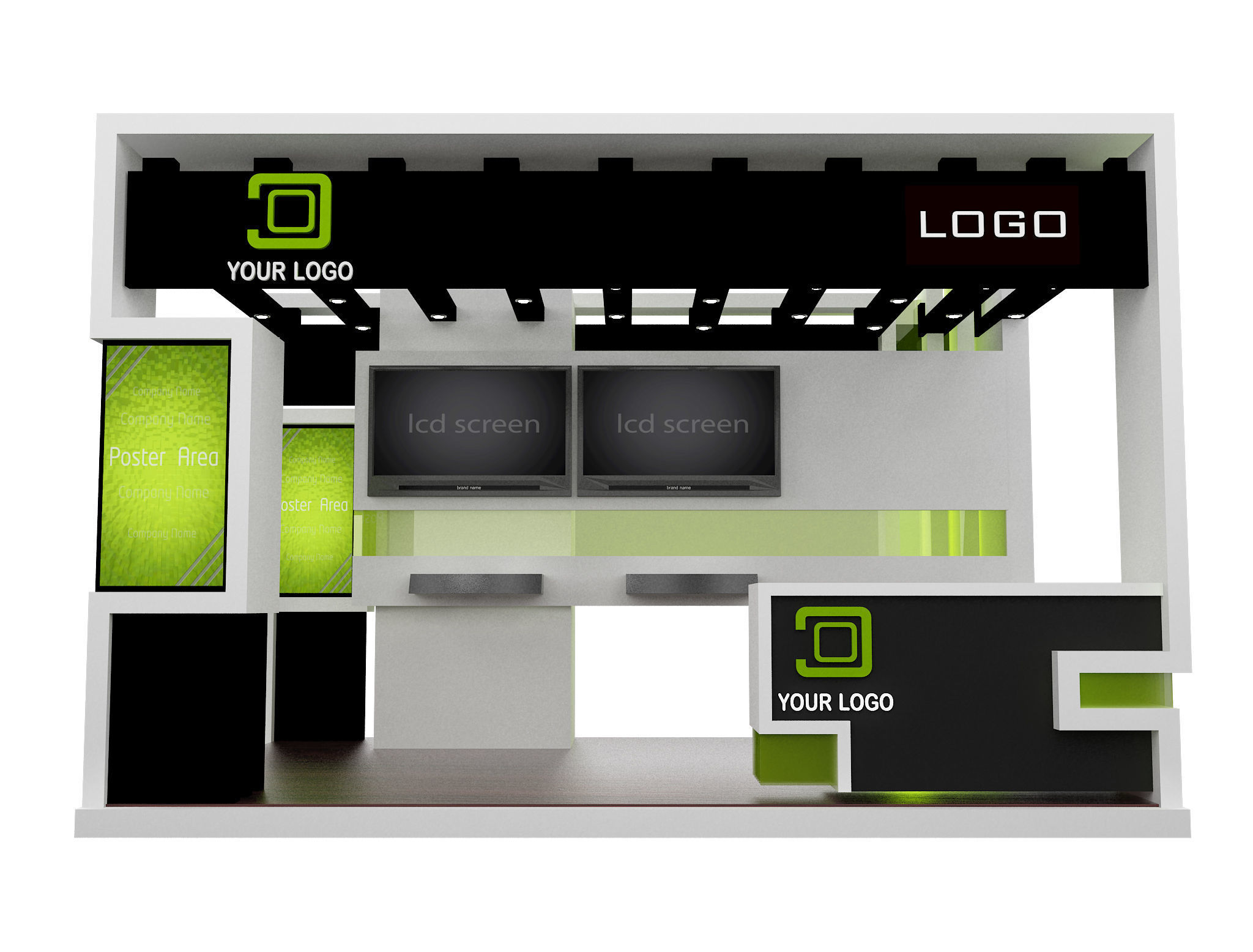 Booth Exhibition Stand a441a 3D model_4