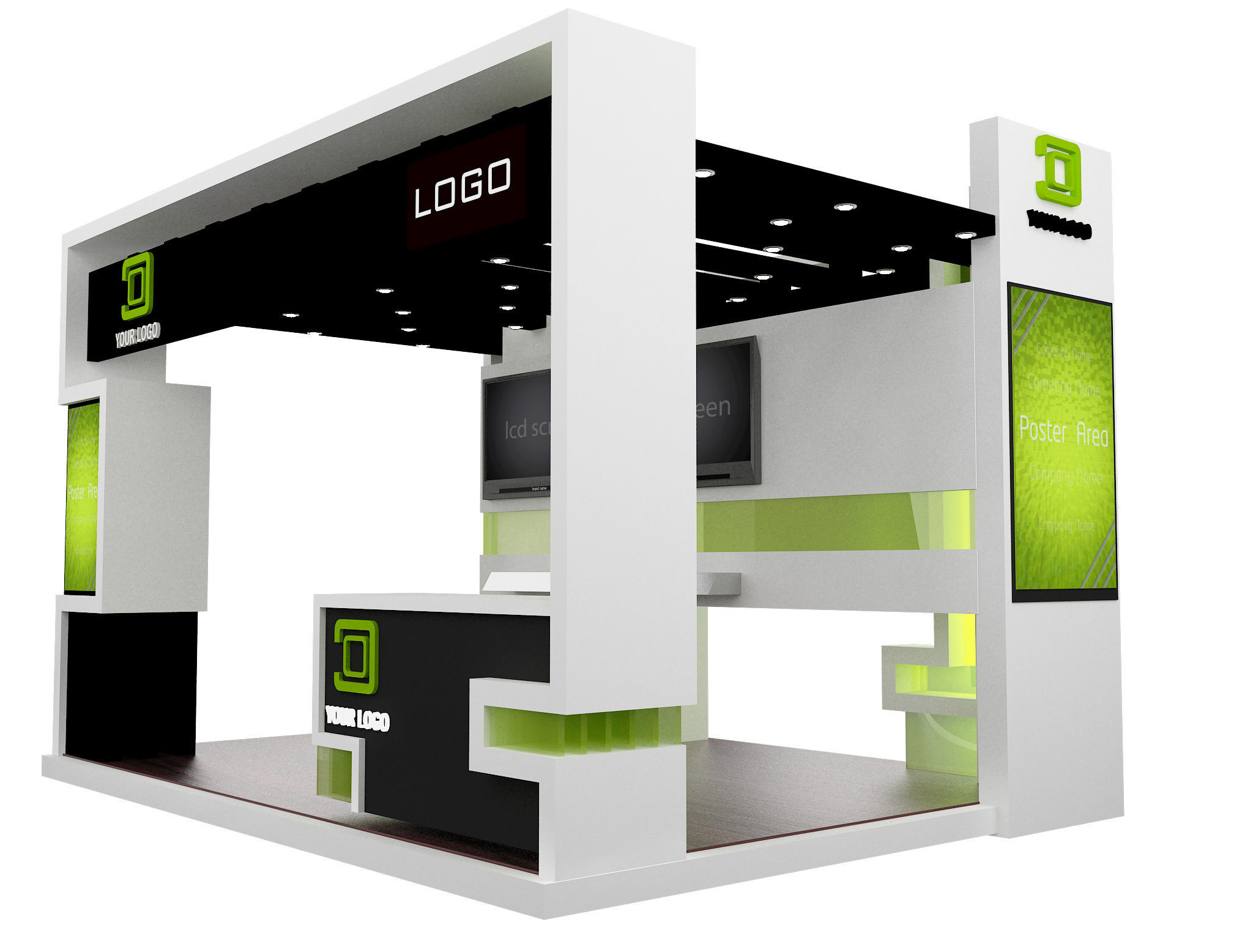 Booth Exhibition Stand a441a 3D model_8