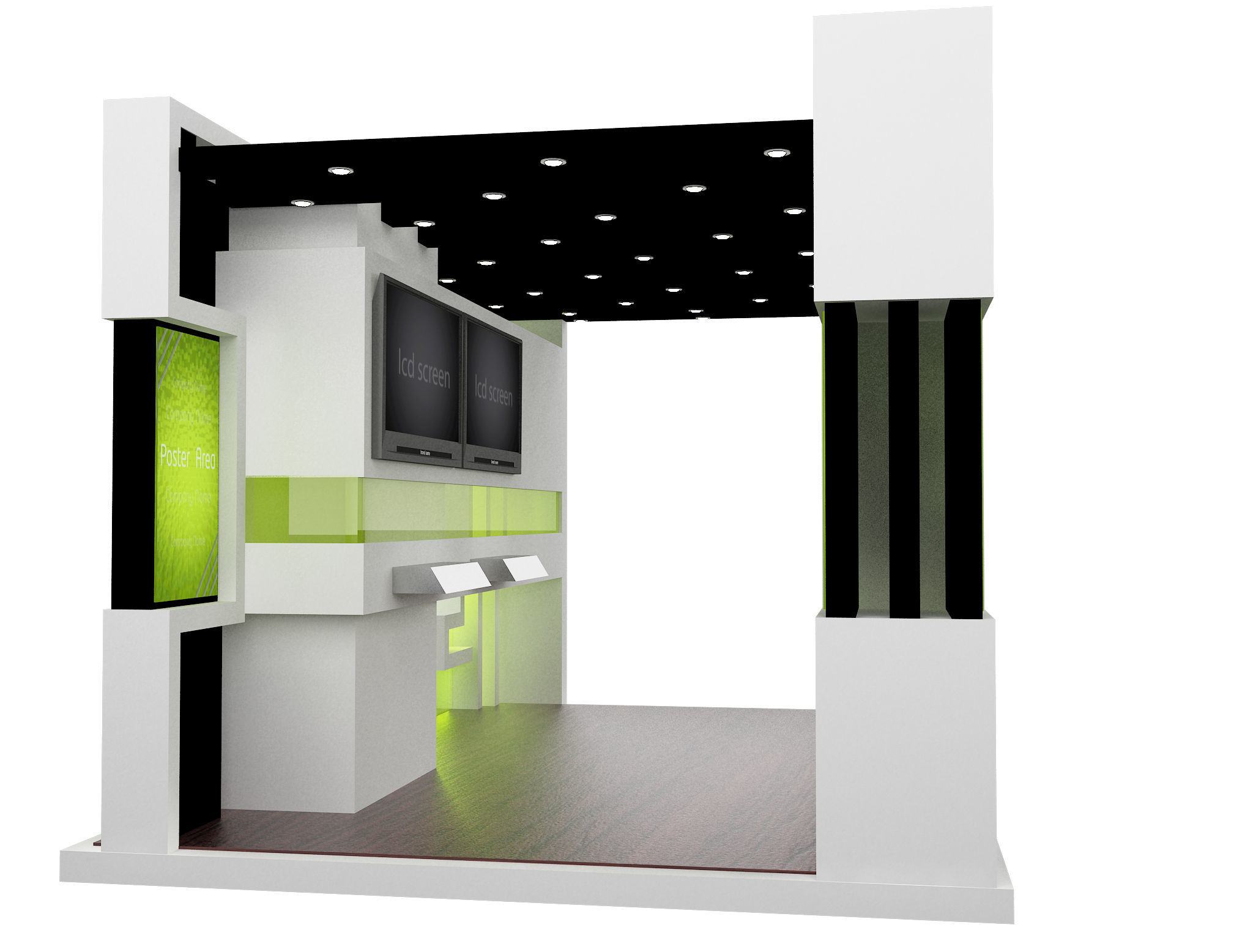 Booth Exhibition Stand a441a 3D model_10