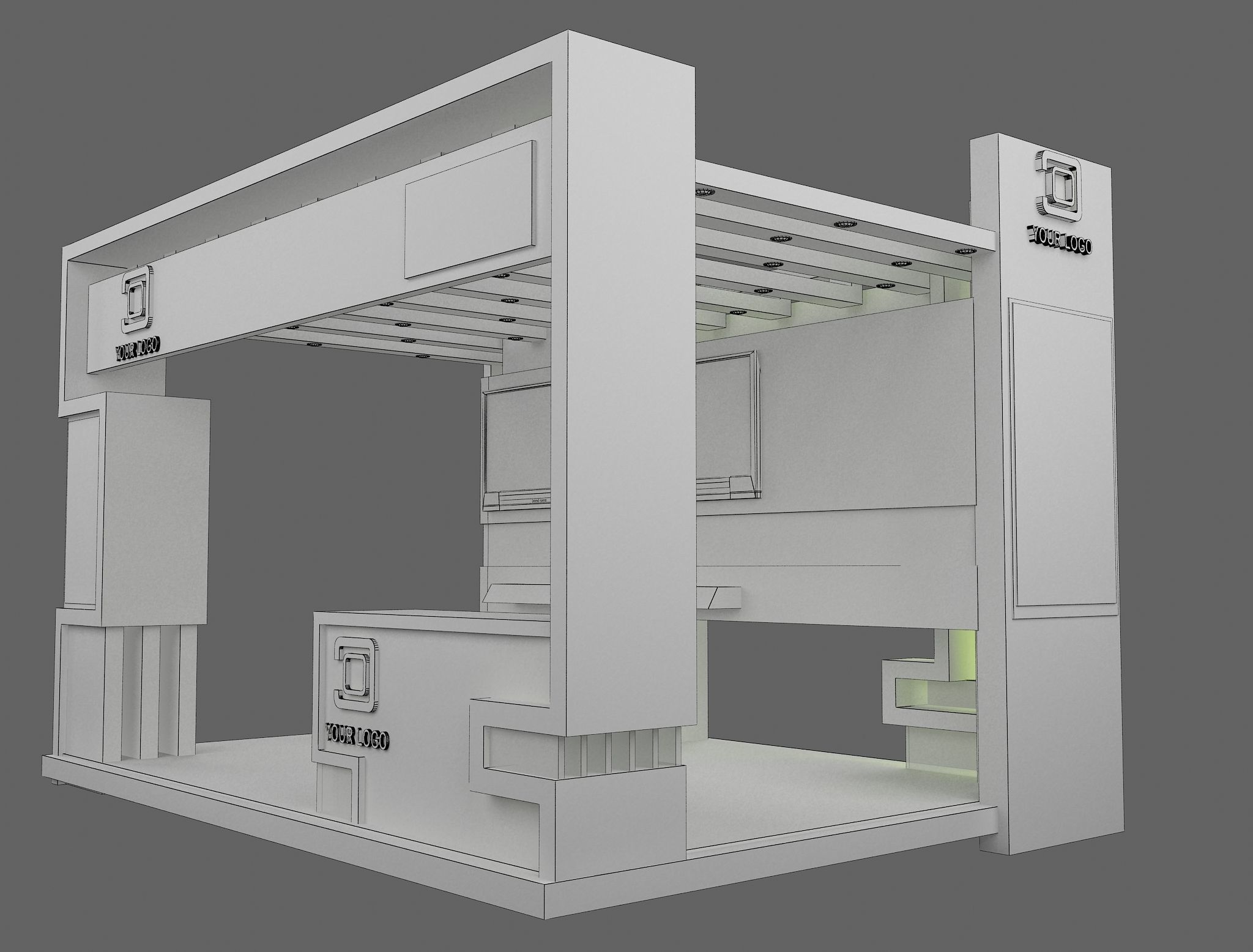 Booth Exhibition Stand a441a 3D model_9