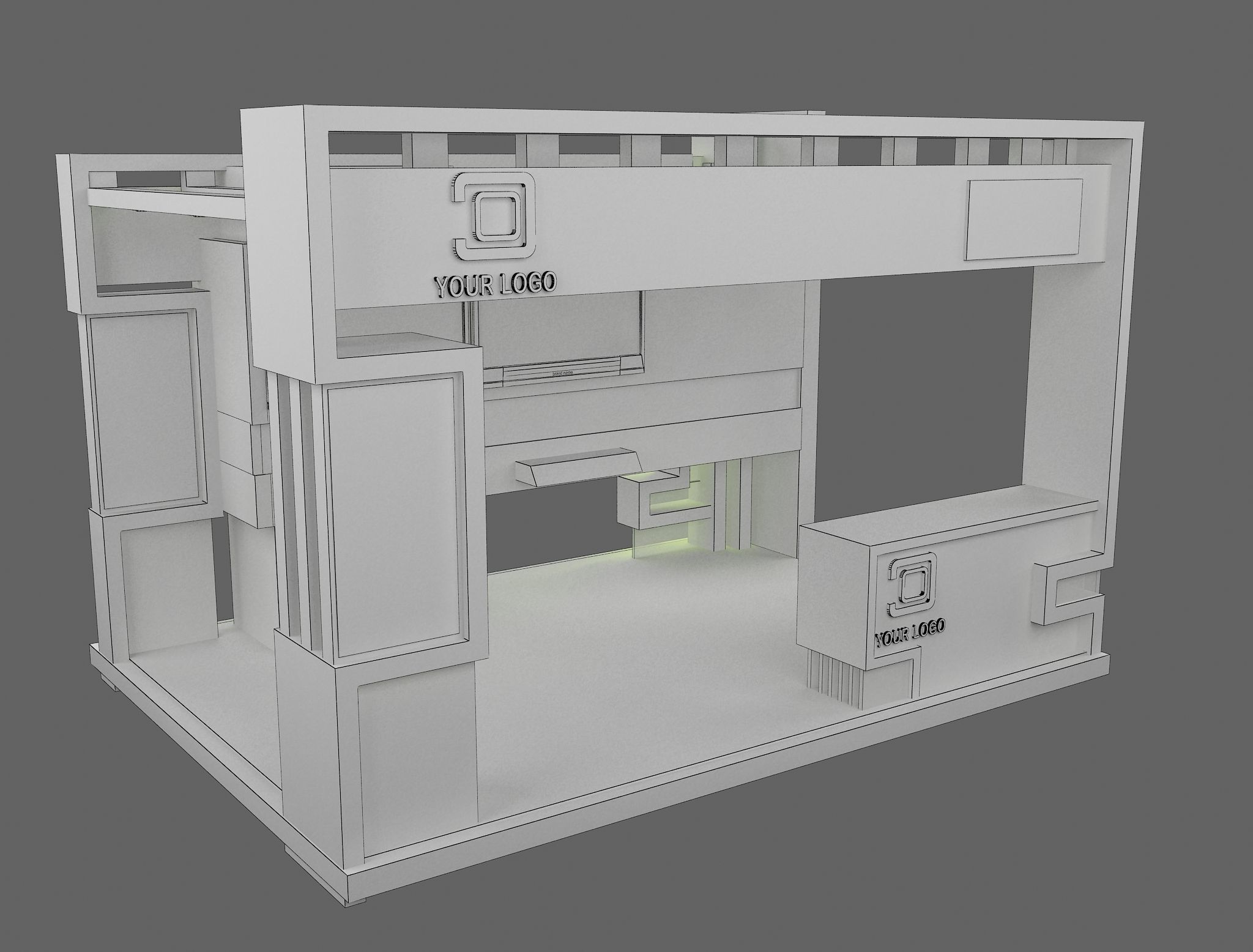 Booth Exhibition Stand a441a 3D model_7