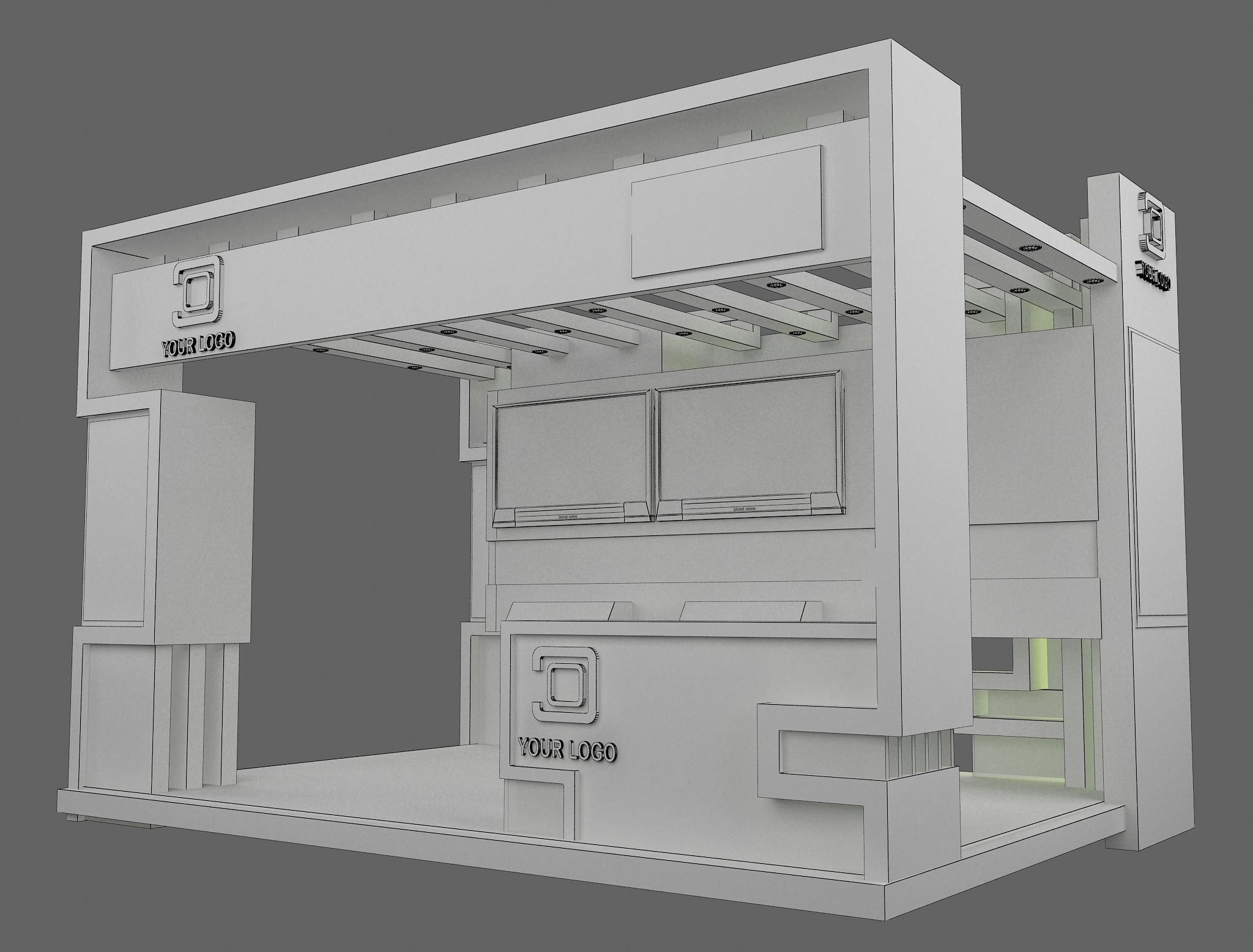 Booth Exhibition Stand a441a 3D model_1