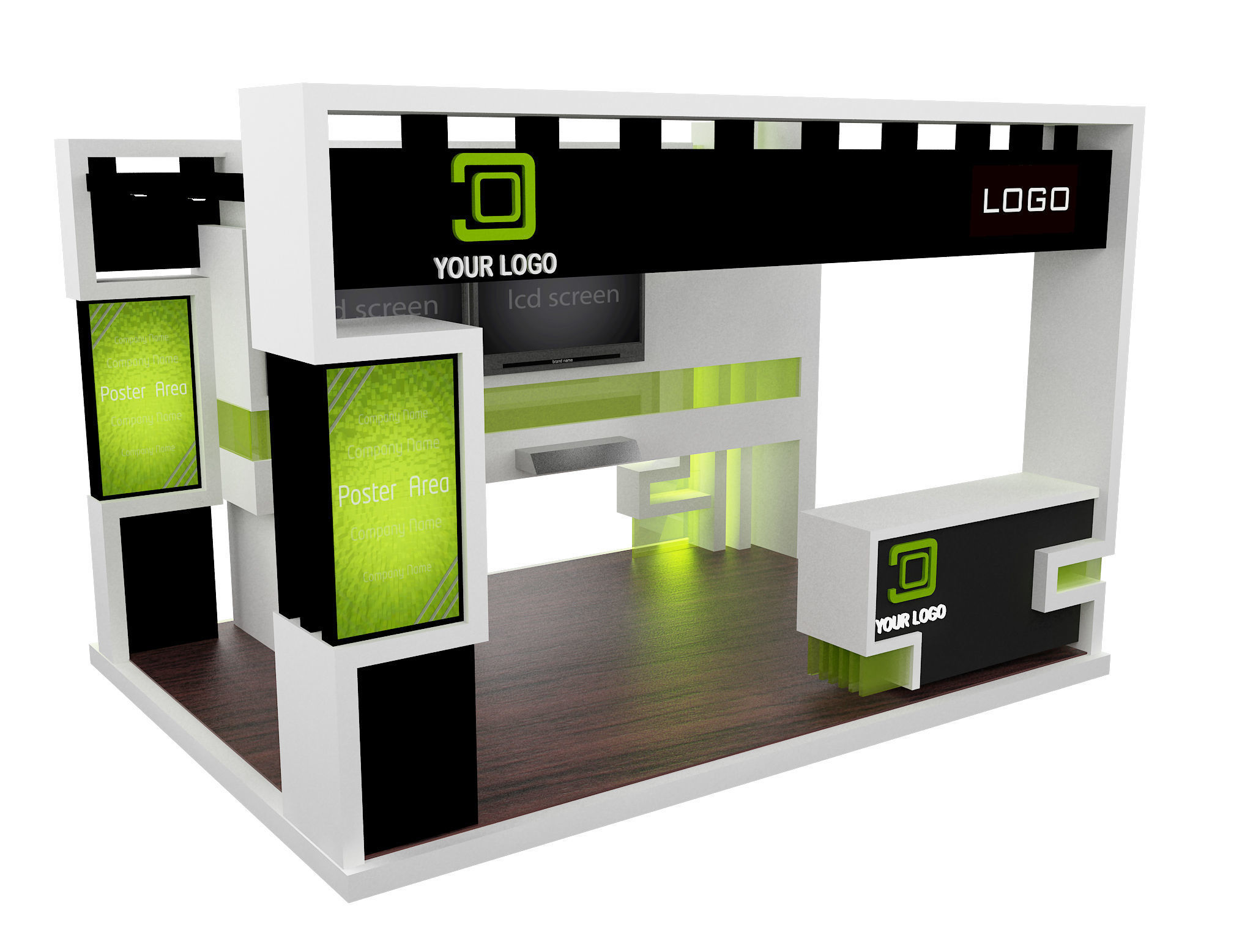 Booth Exhibition Stand a441a 3D model_6