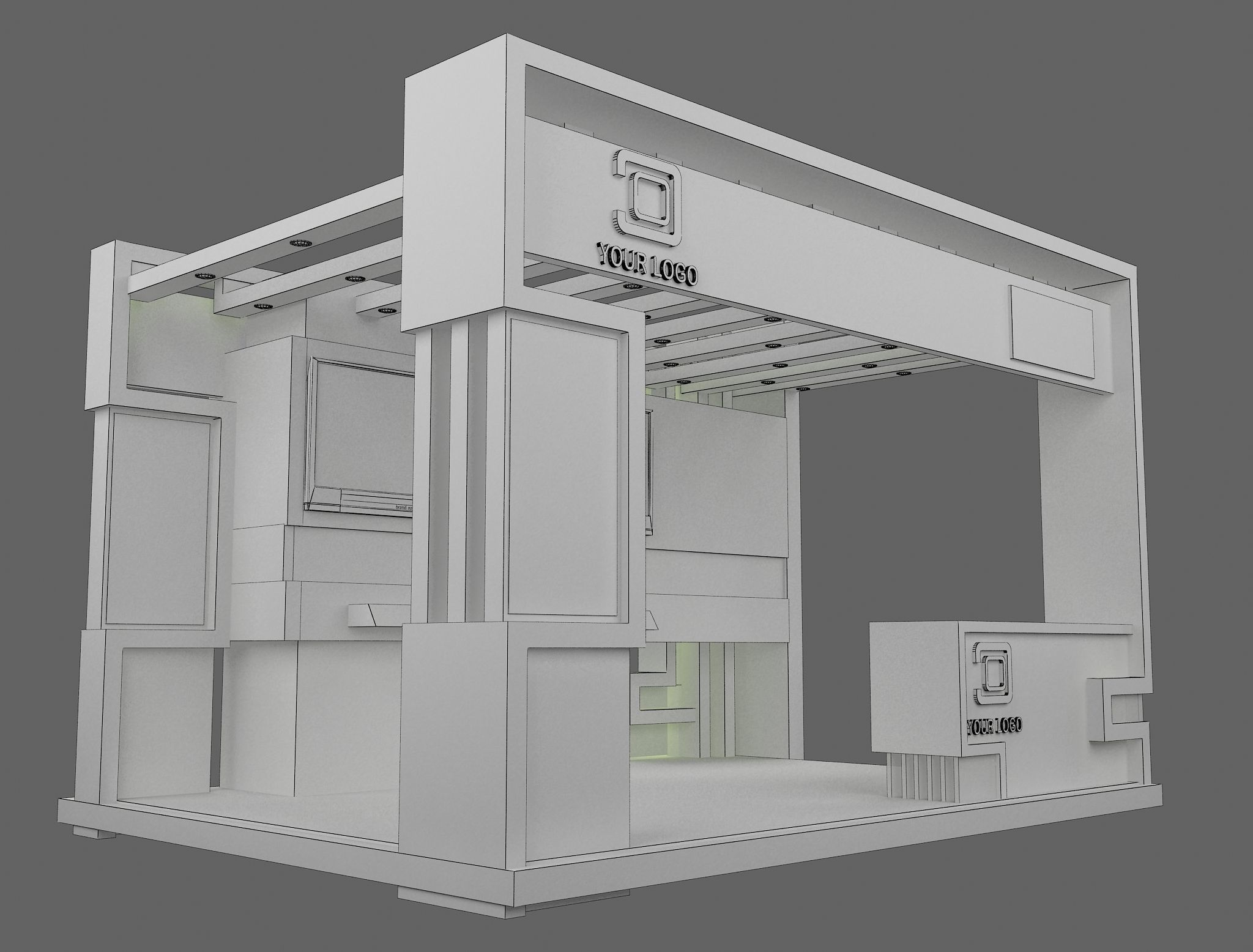 Booth Exhibition Stand a441a 3D model_3