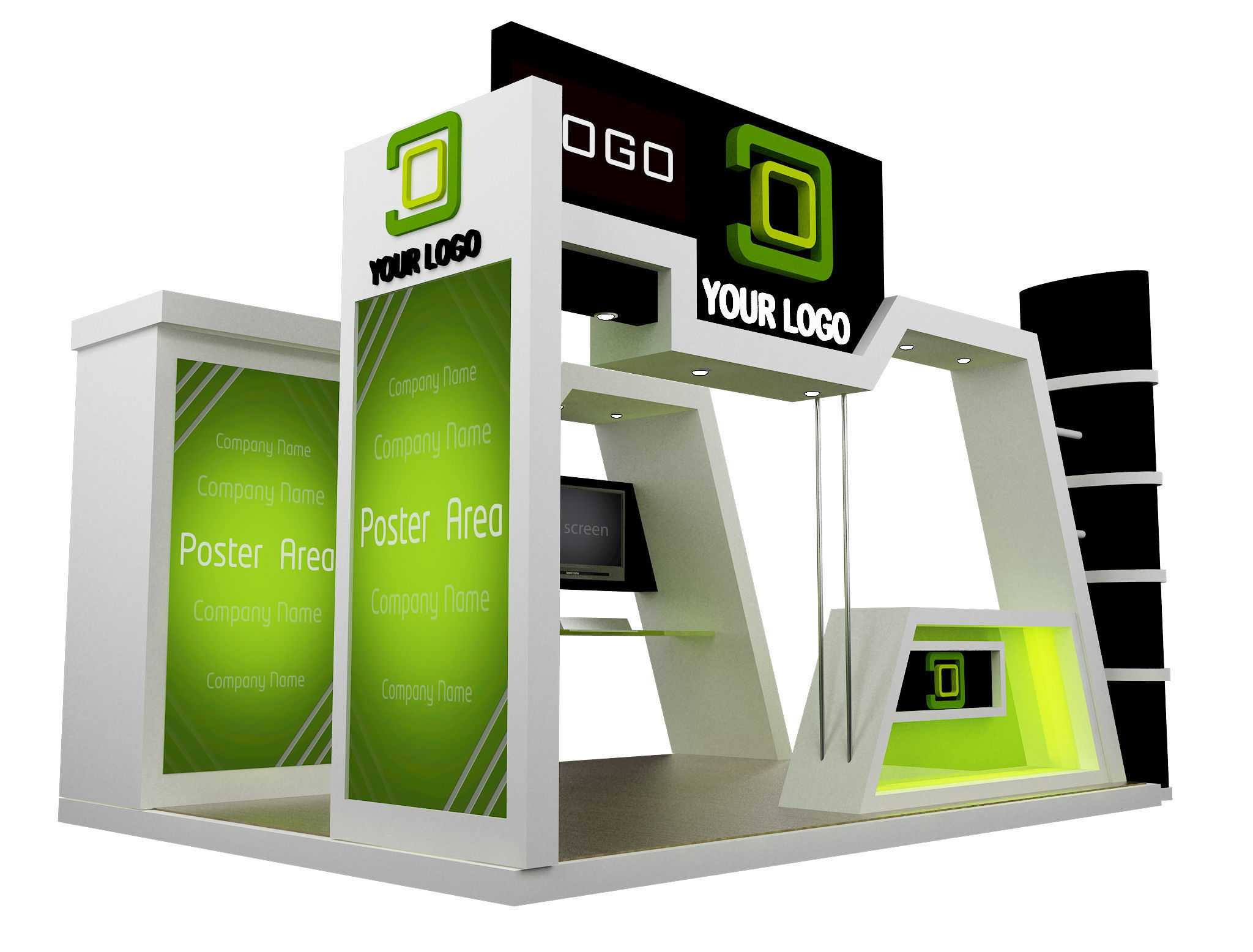 Booth Exhibition Stand a441b 3D model_2