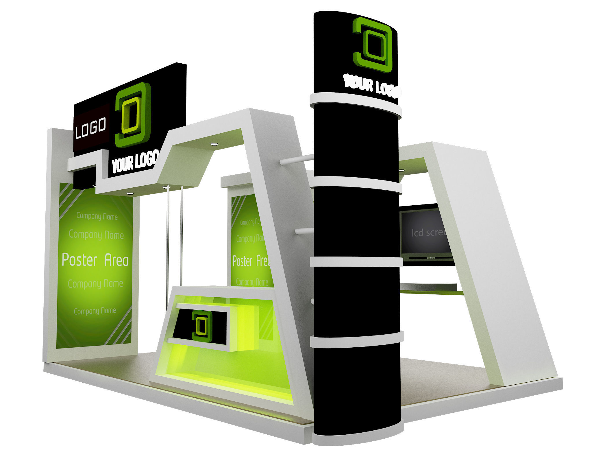 Booth Exhibition Stand a441b 3D model_8