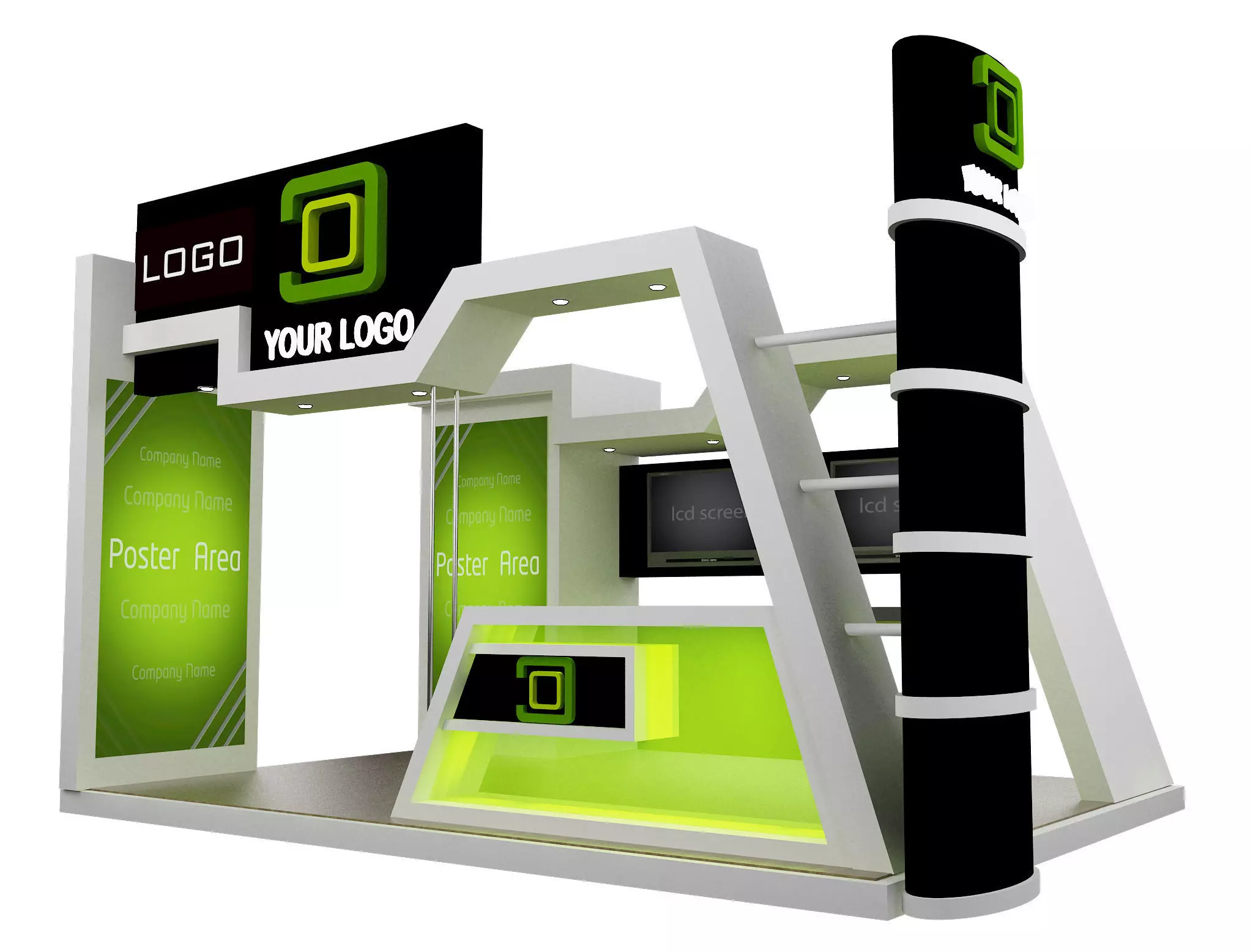 Booth Exhibition Stand a441b 3D model_0