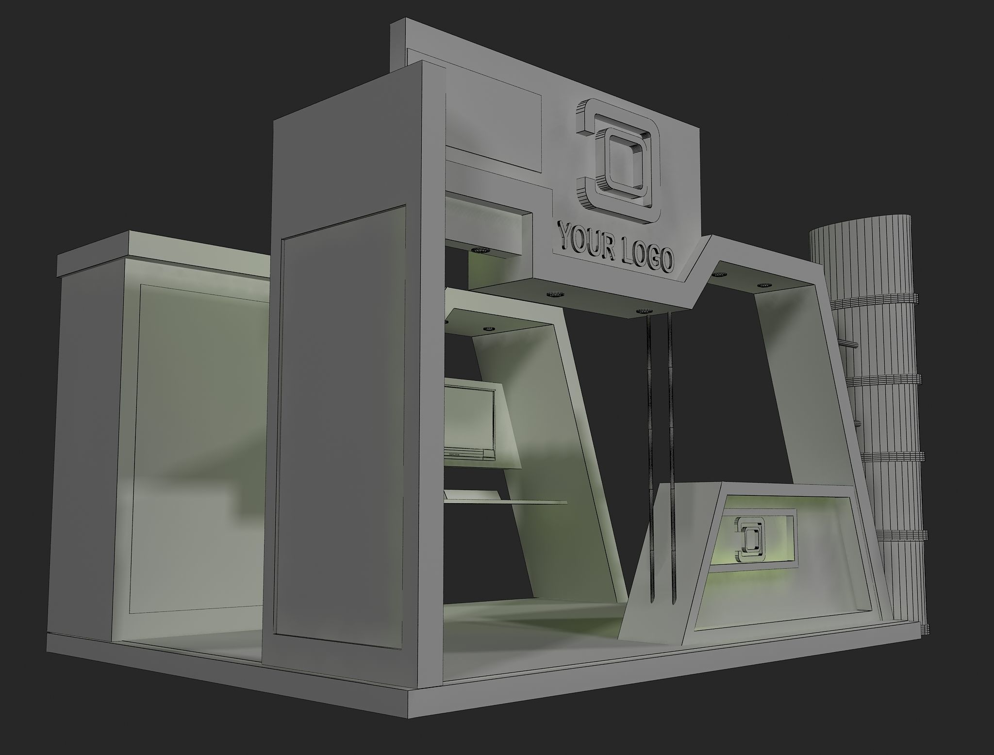 Booth Exhibition Stand a441b 3D model_3