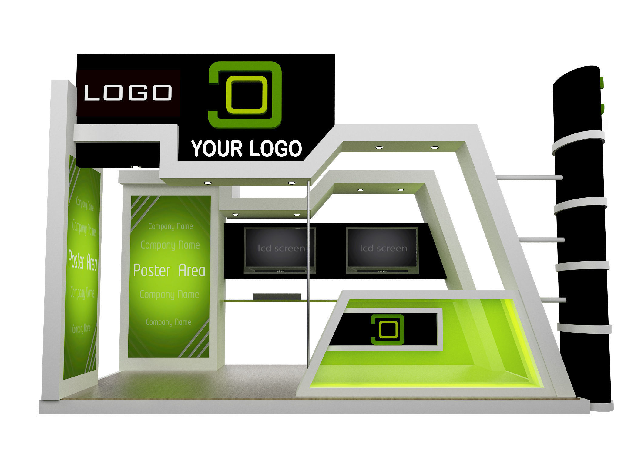 Booth Exhibition Stand a441b 3D model_4