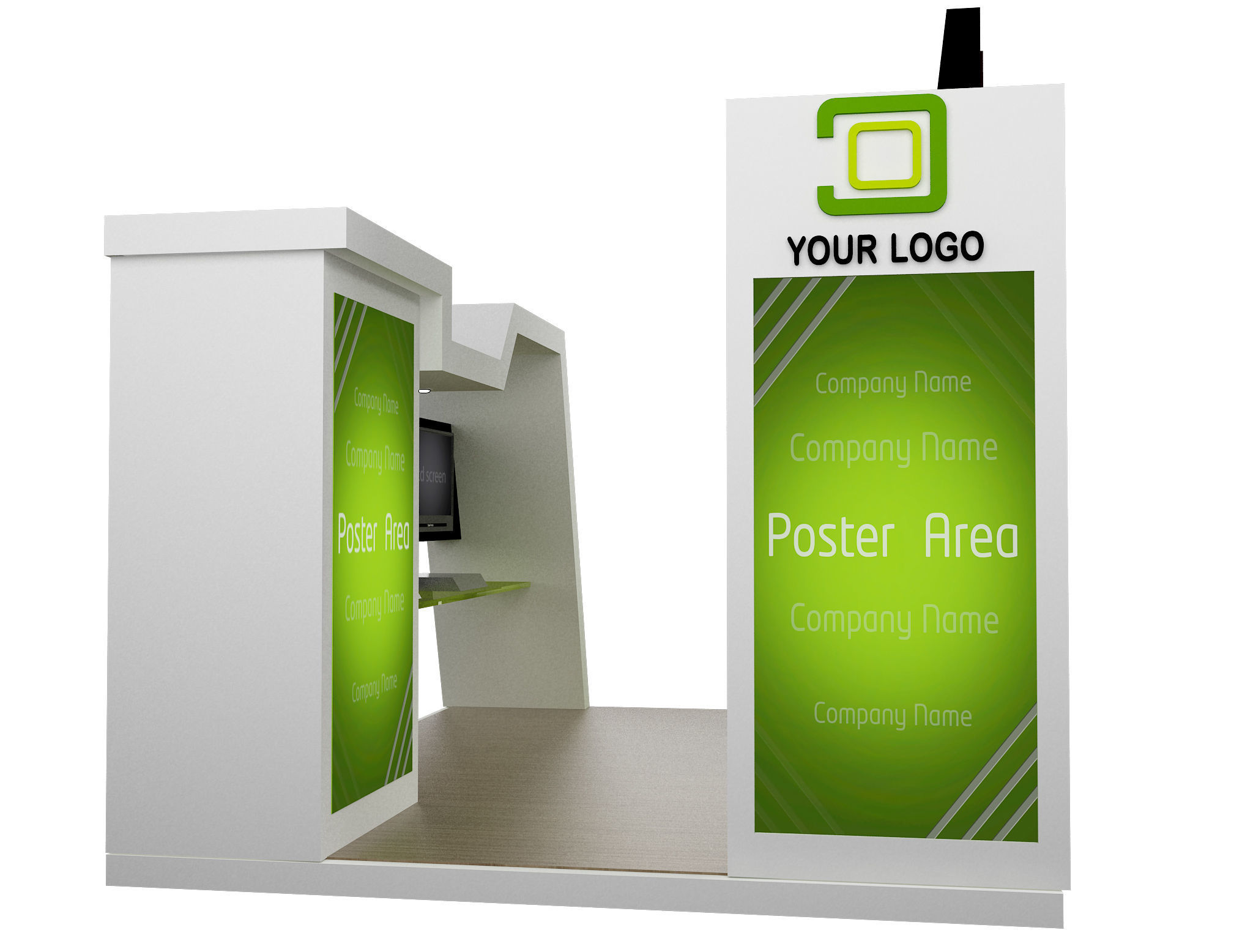 Booth Exhibition Stand a441b 3D model_10