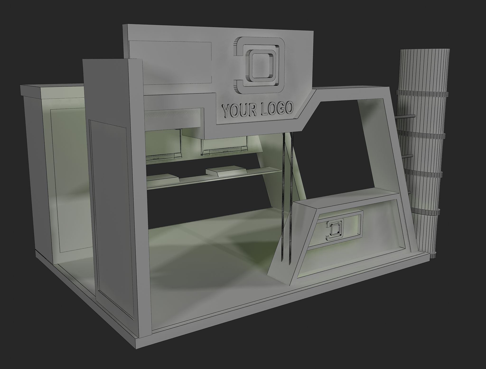 Booth Exhibition Stand a441b 3D model_7