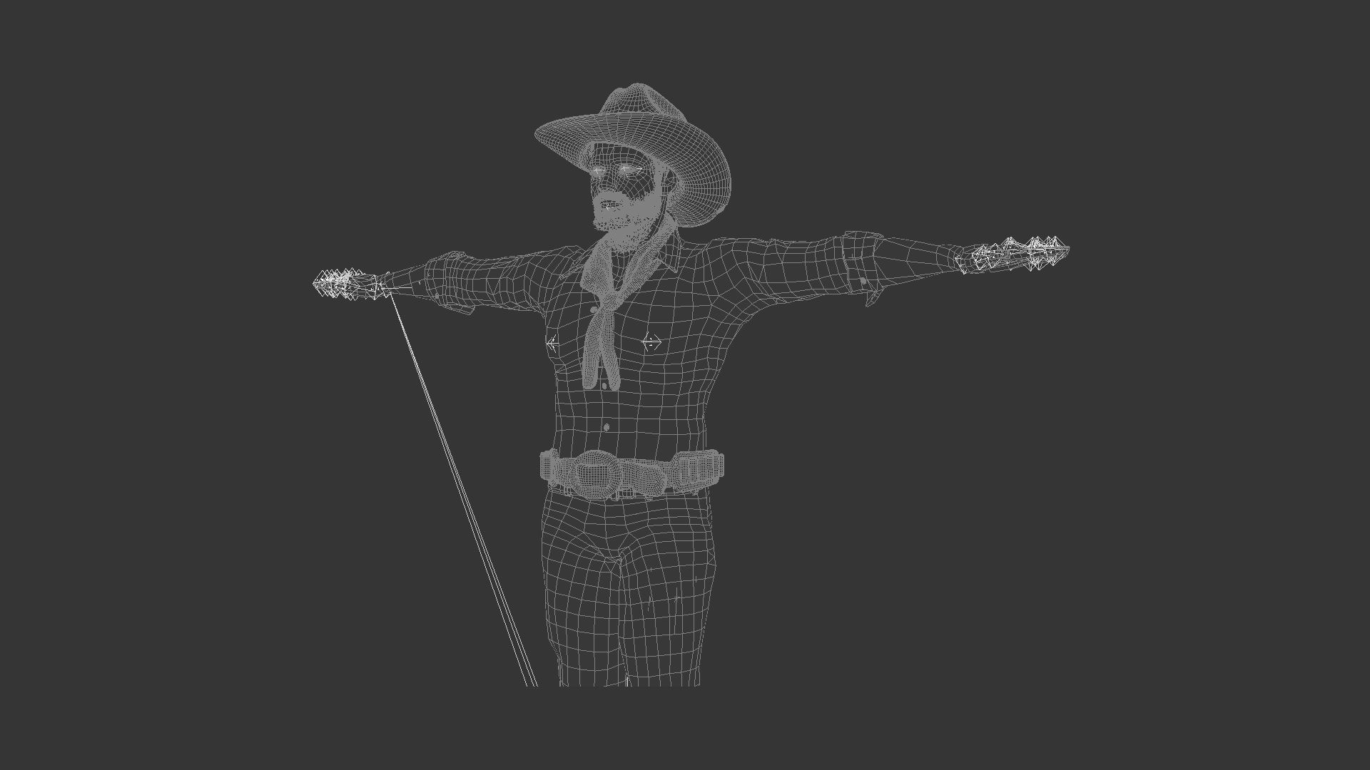 The Cowboy Low-poly 3D model_8