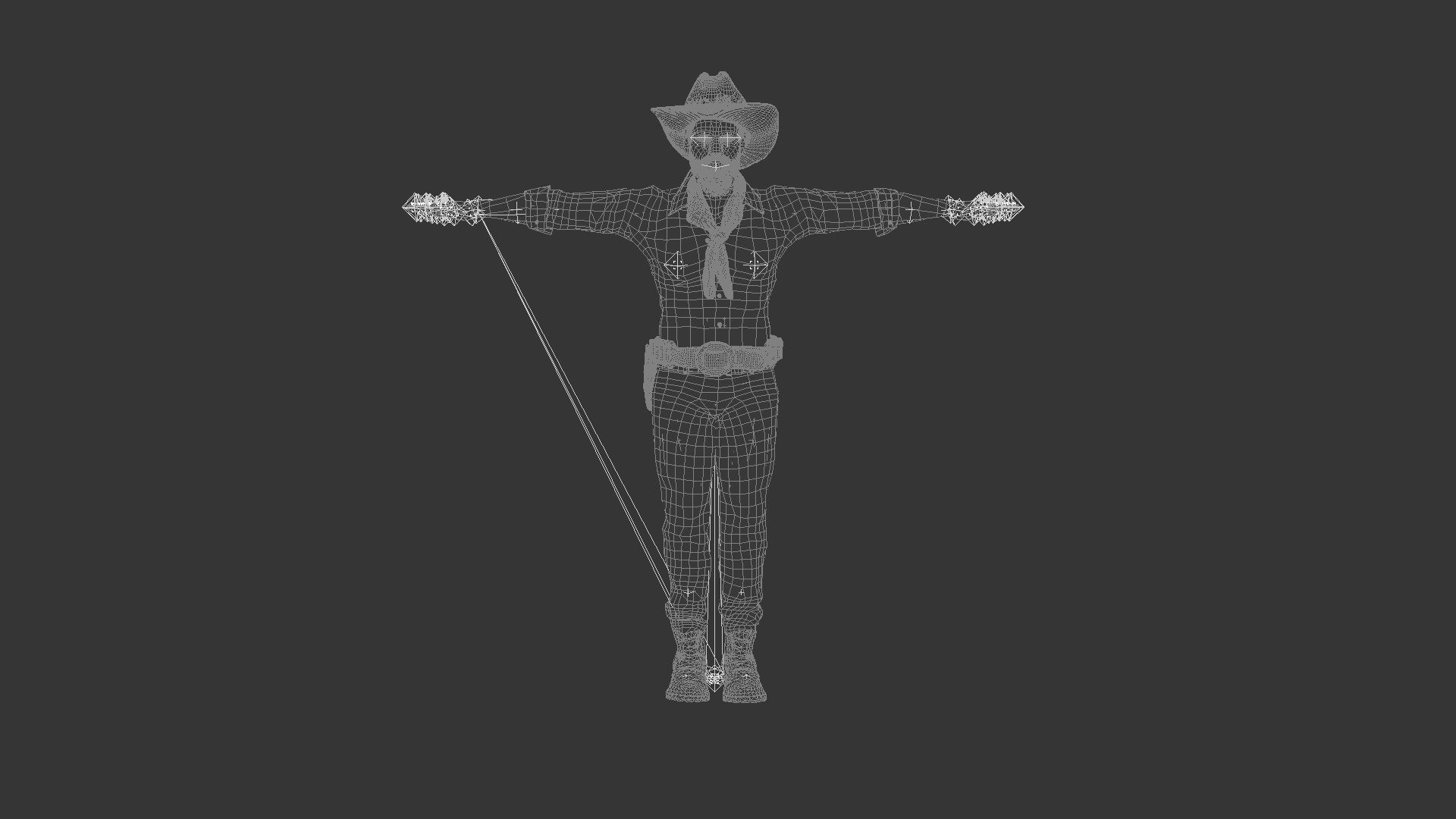 The Cowboy Low-poly 3D model_7